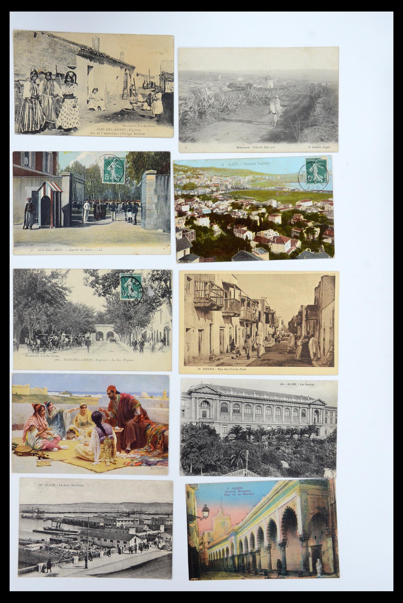 35558 010 - Postzegelverzameling 35558 Algerije ansichtkaarten 1900-1945.