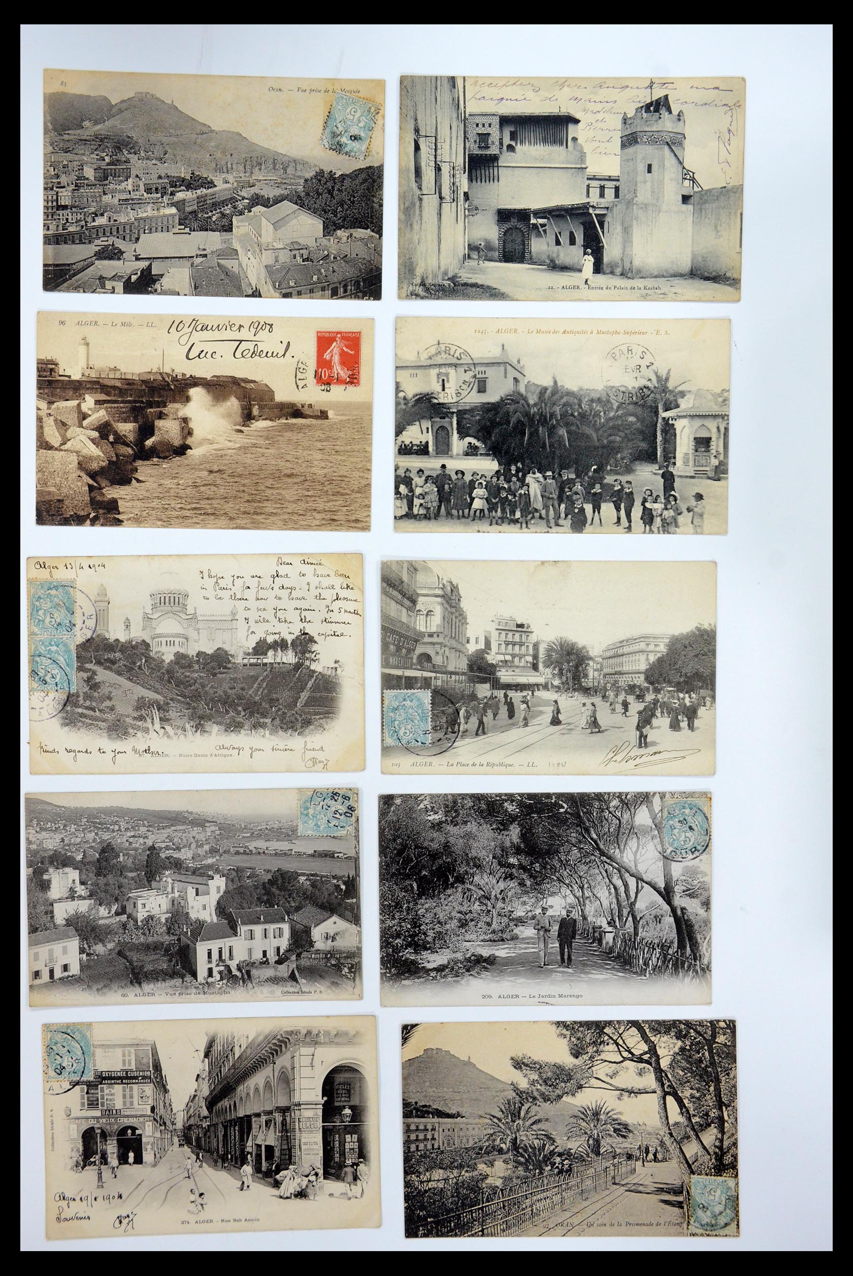 35558 061 - Postzegelverzameling 35558 Algerije ansichtkaarten 1900-1945.