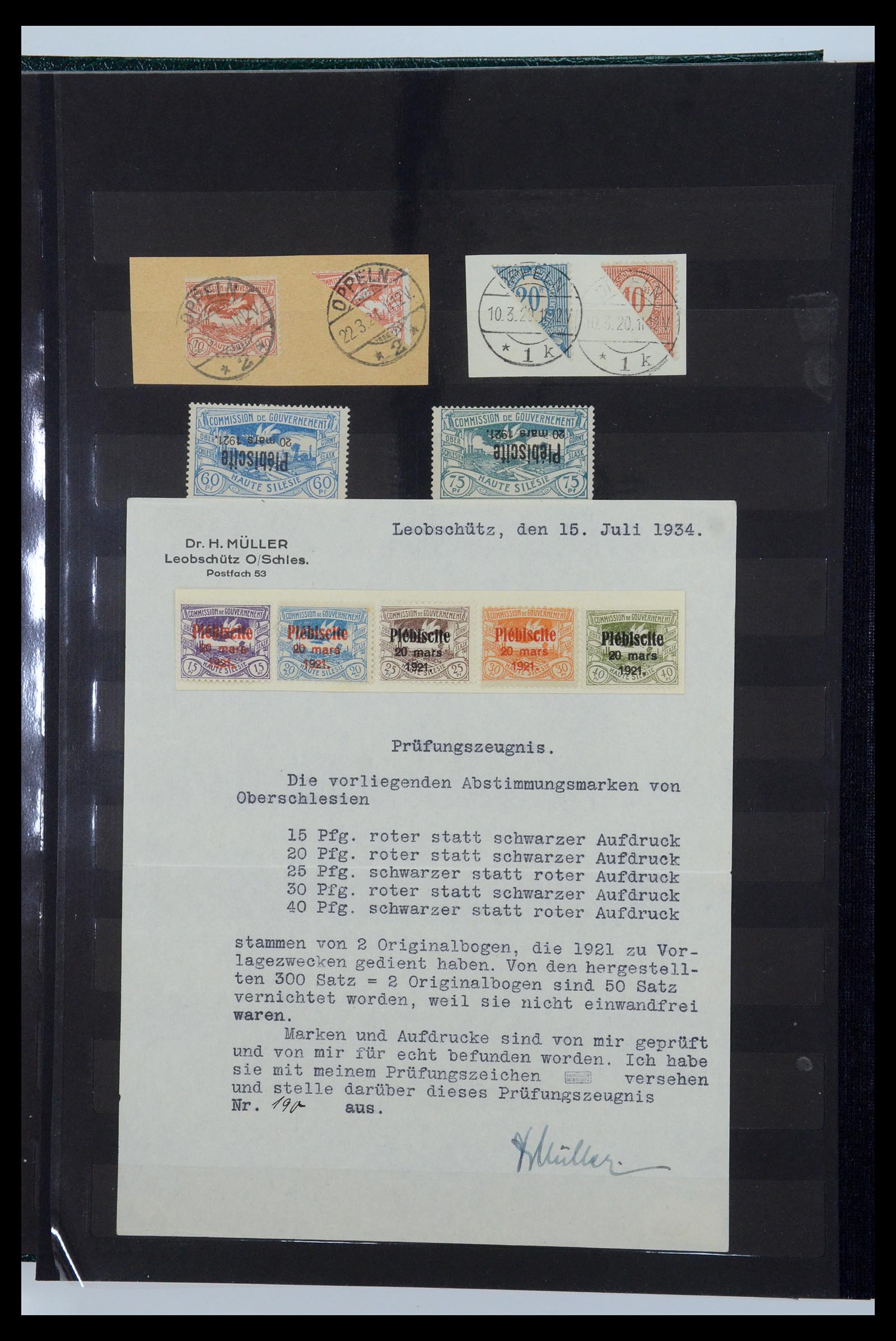 35560 008 - Postzegelverzameling 35560 Oberschlesien speciaalverzameling 1920-192