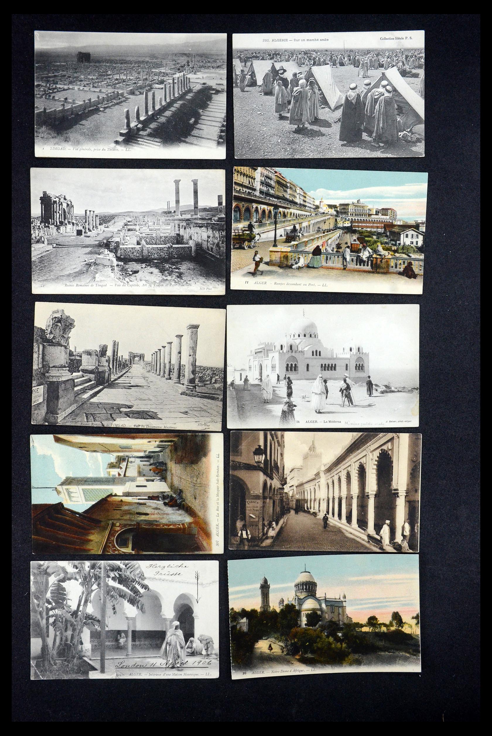 35563 028 - Postzegelverzameling 35563 Algerije ansichtkaarten 1900-1945.
