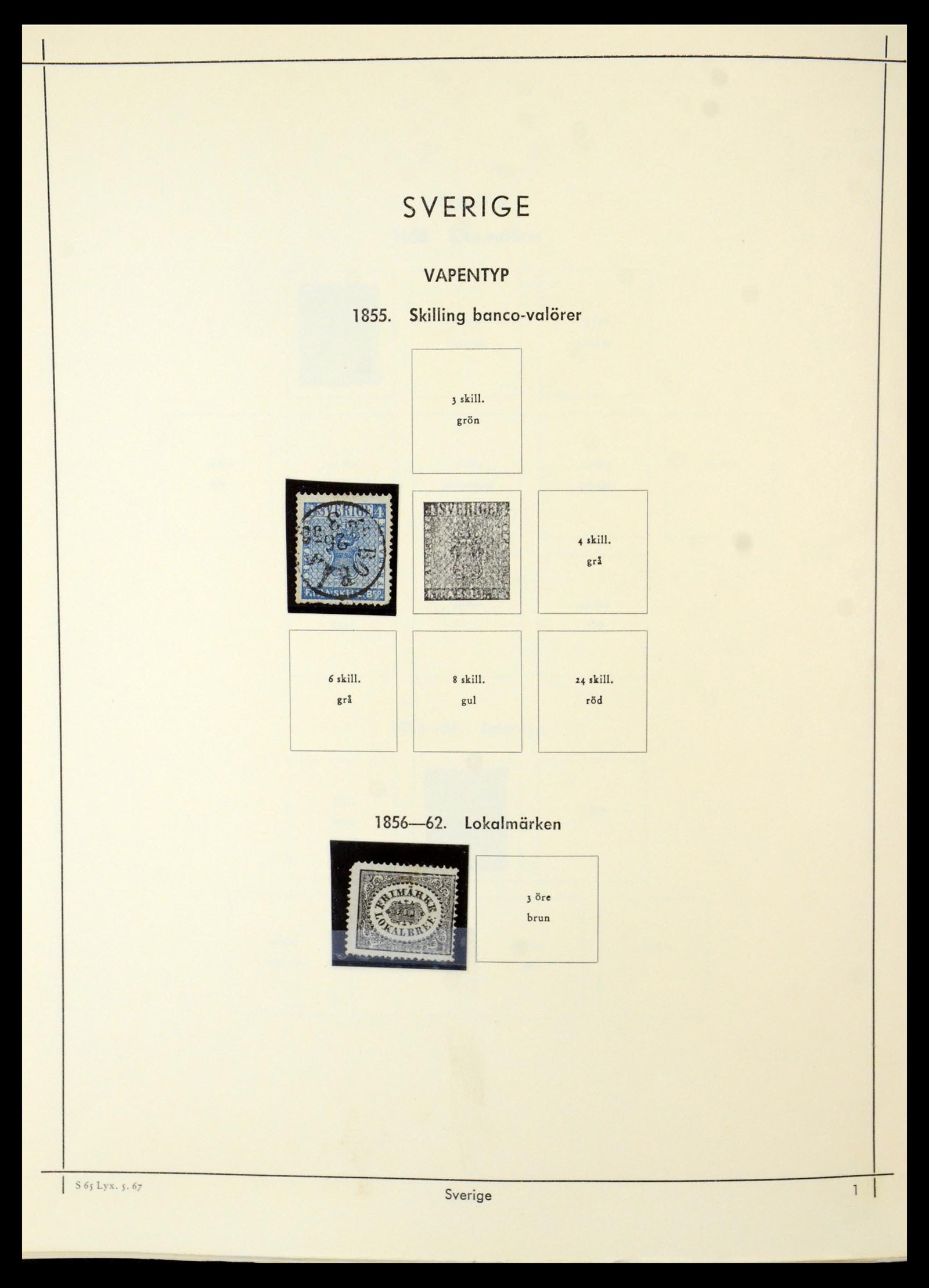 35564 001 - Postzegelverzameling 35564 Zweden 1855-2001.