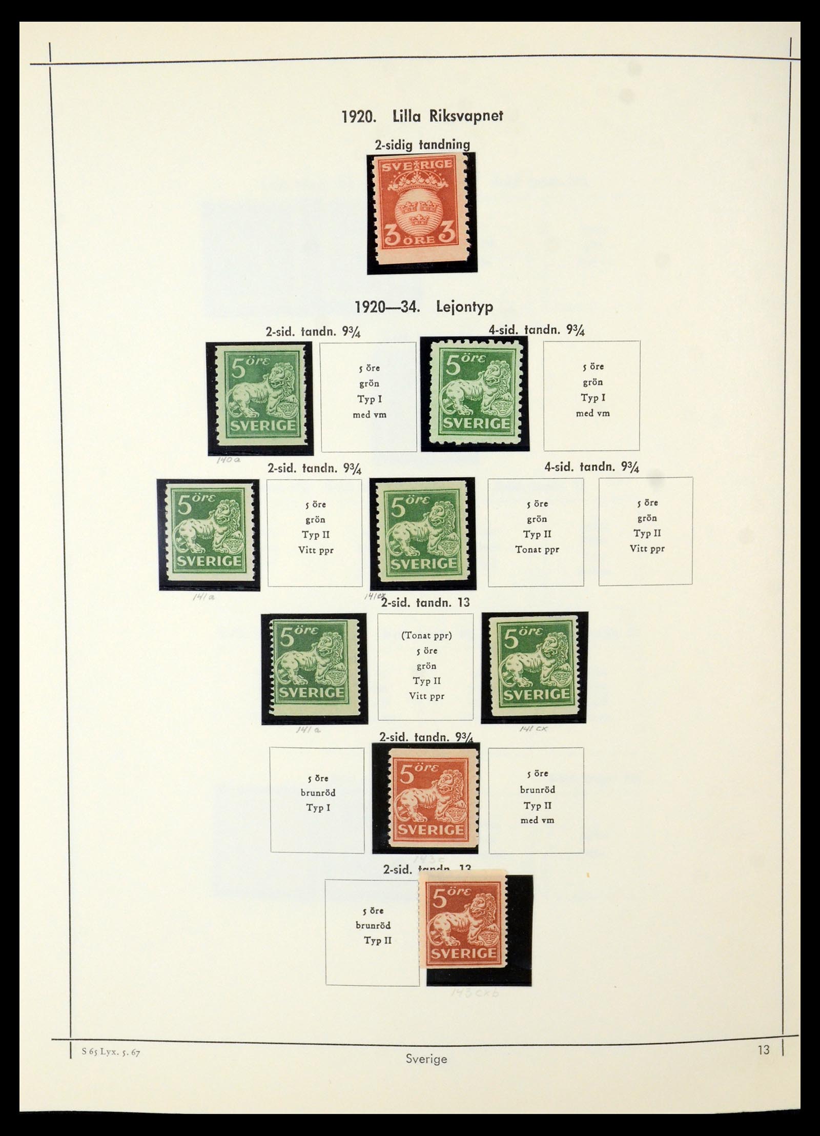 35564 007 - Postzegelverzameling 35564 Zweden 1855-2001.