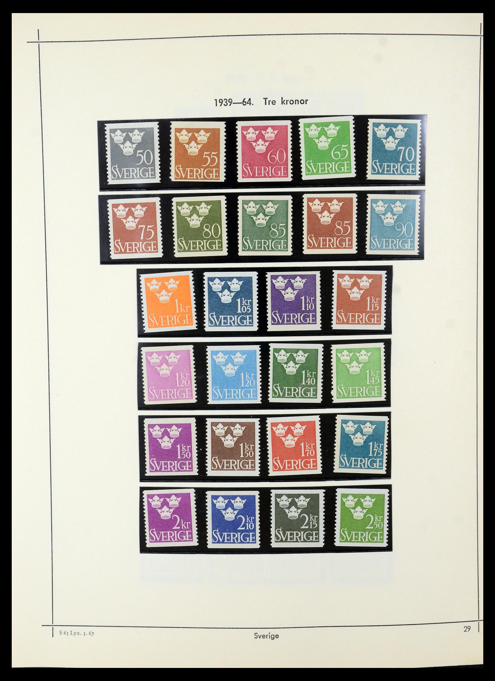 35564 023 - Postzegelverzameling 35564 Zweden 1855-2001.