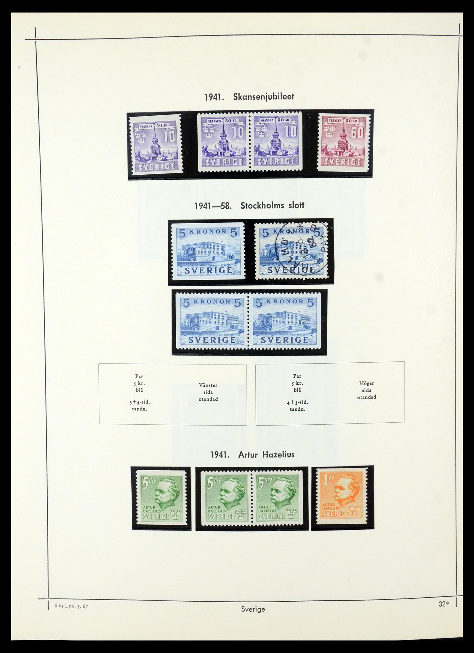 35564 026 - Postzegelverzameling 35564 Zweden 1855-2001.