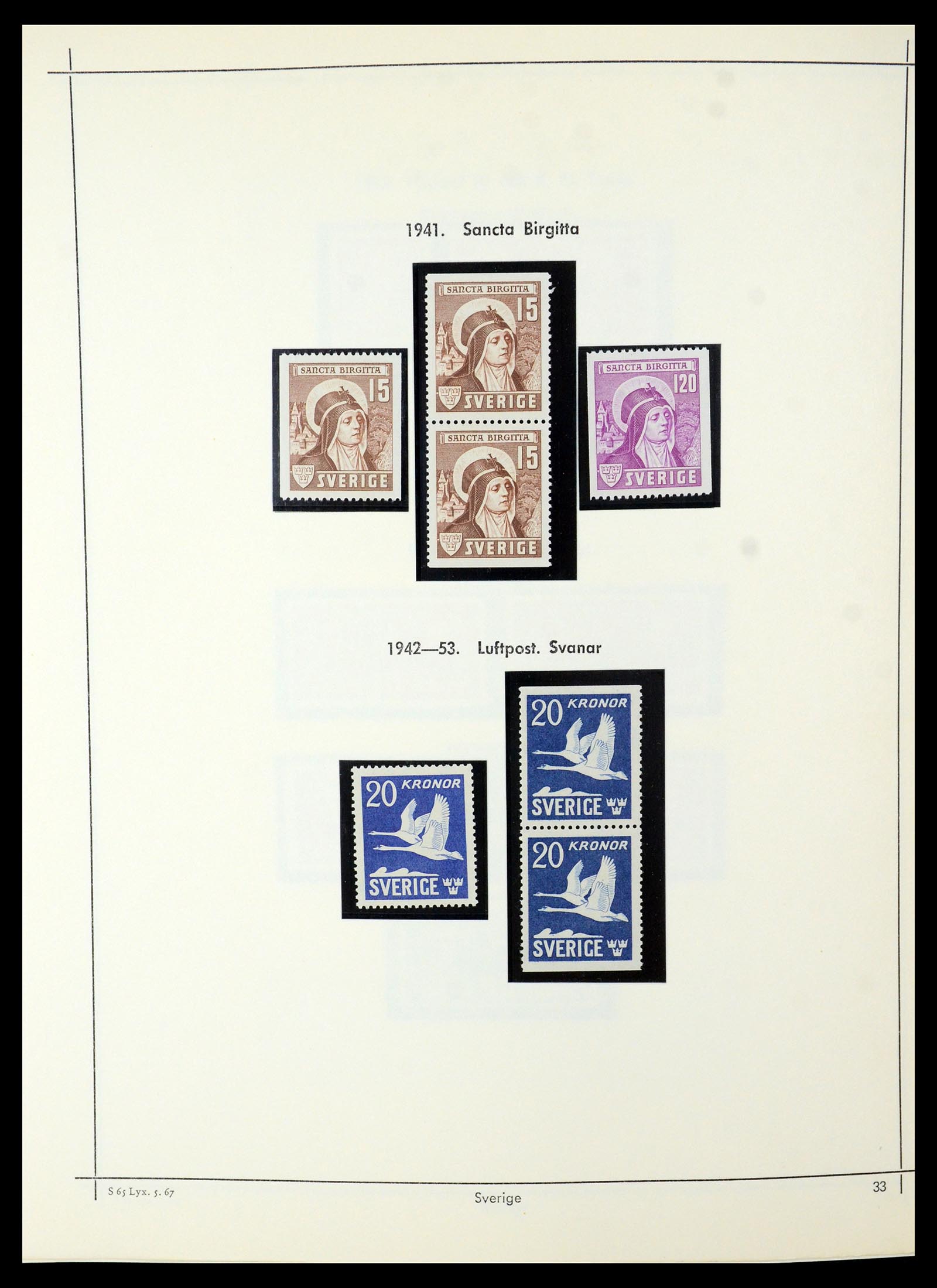 35564 027 - Postzegelverzameling 35564 Zweden 1855-2001.