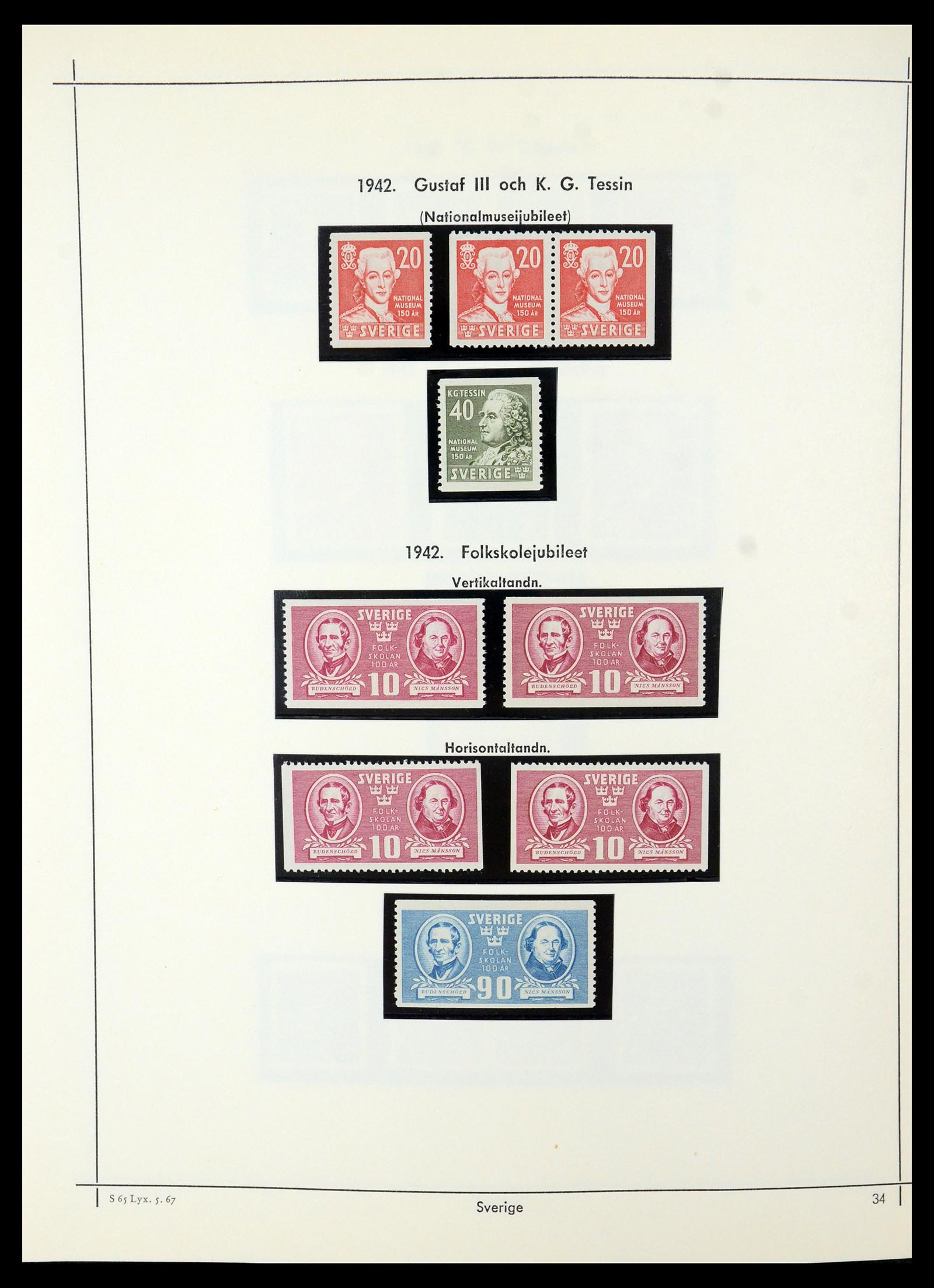 35564 028 - Postzegelverzameling 35564 Zweden 1855-2001.