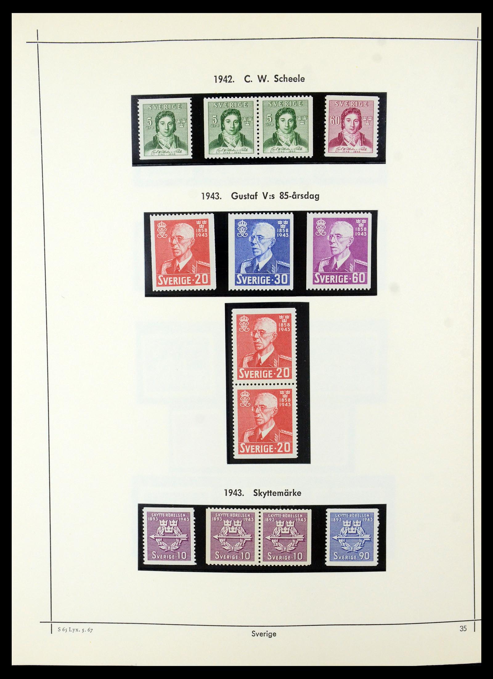 35564 029 - Postzegelverzameling 35564 Zweden 1855-2001.