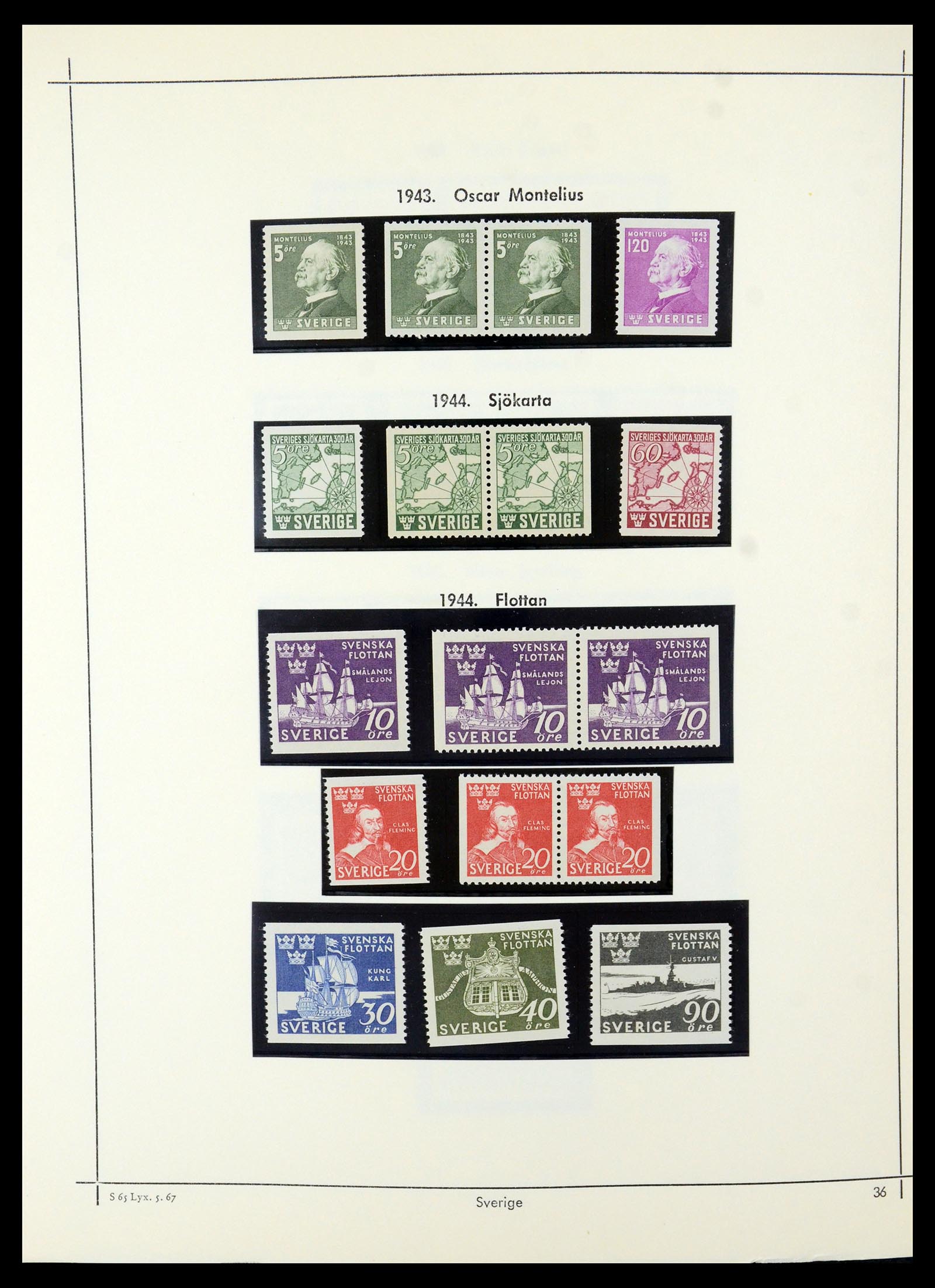 35564 030 - Postzegelverzameling 35564 Zweden 1855-2001.