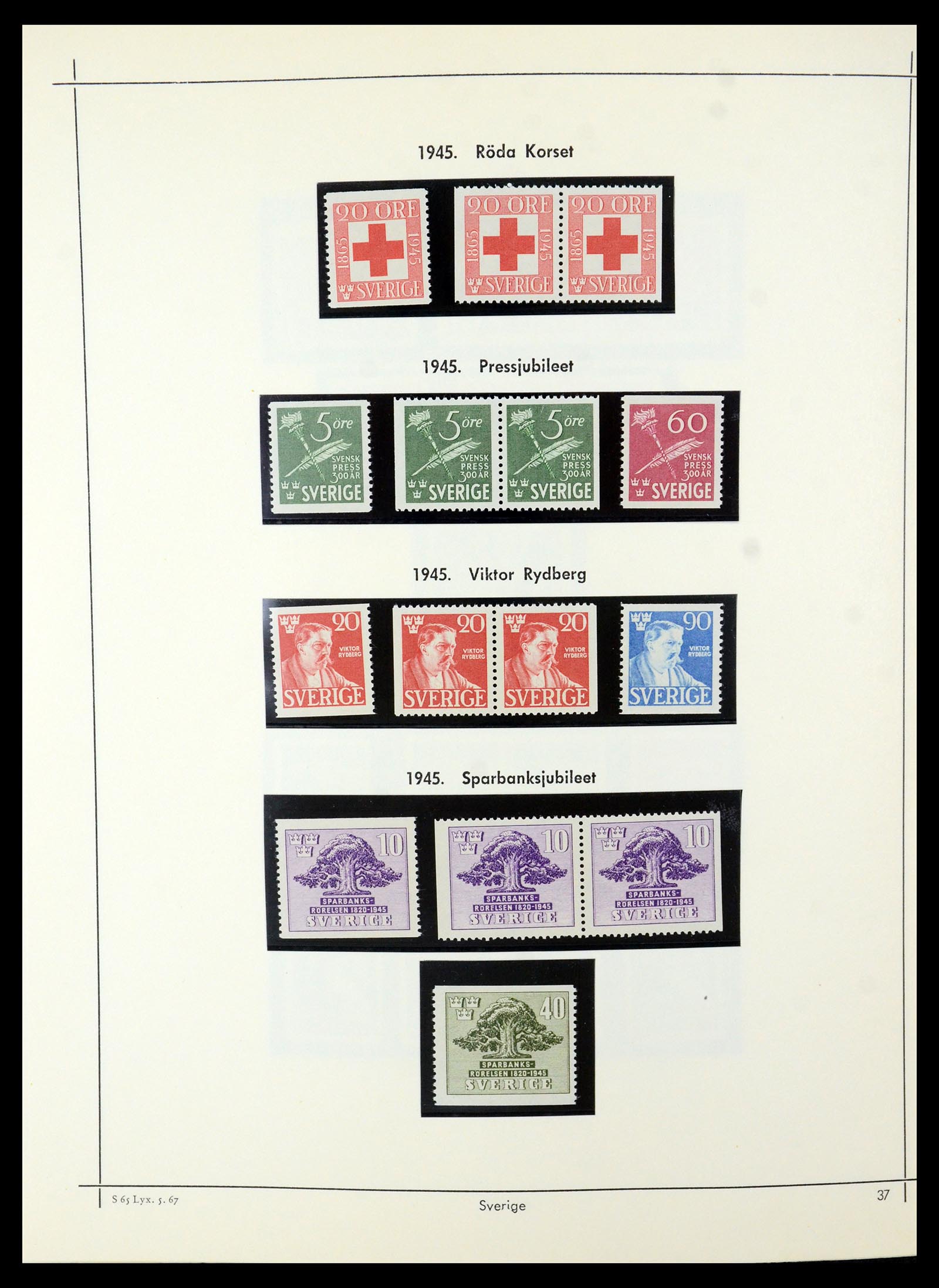 35564 031 - Postzegelverzameling 35564 Zweden 1855-2001.