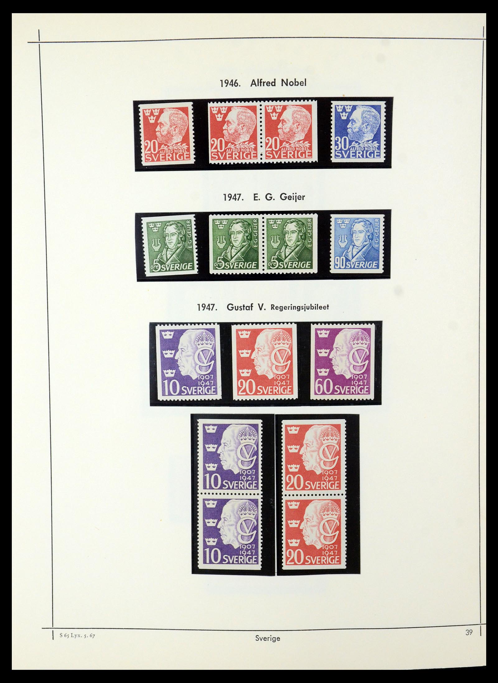 35564 033 - Postzegelverzameling 35564 Zweden 1855-2001.