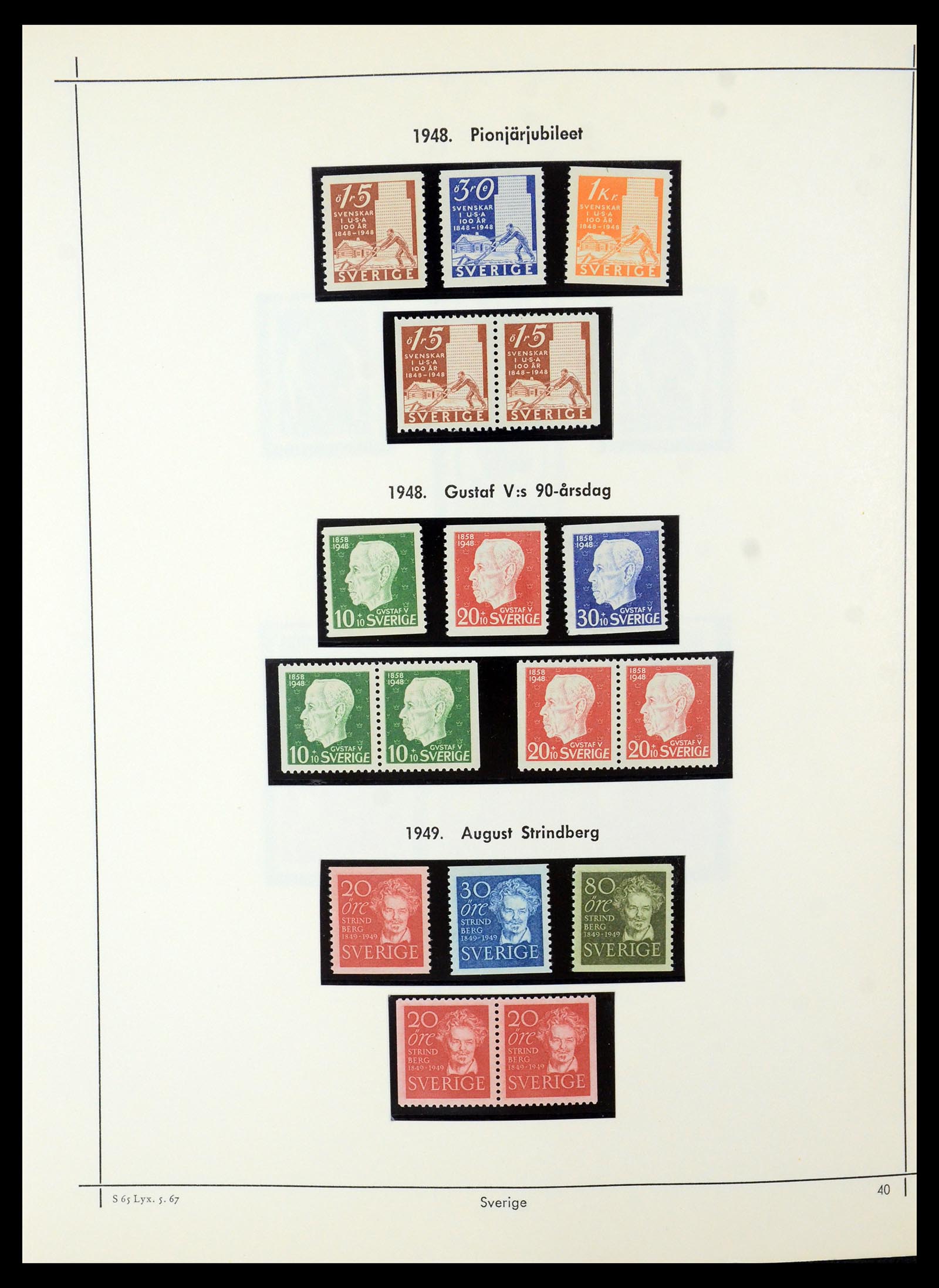35564 034 - Postzegelverzameling 35564 Zweden 1855-2001.