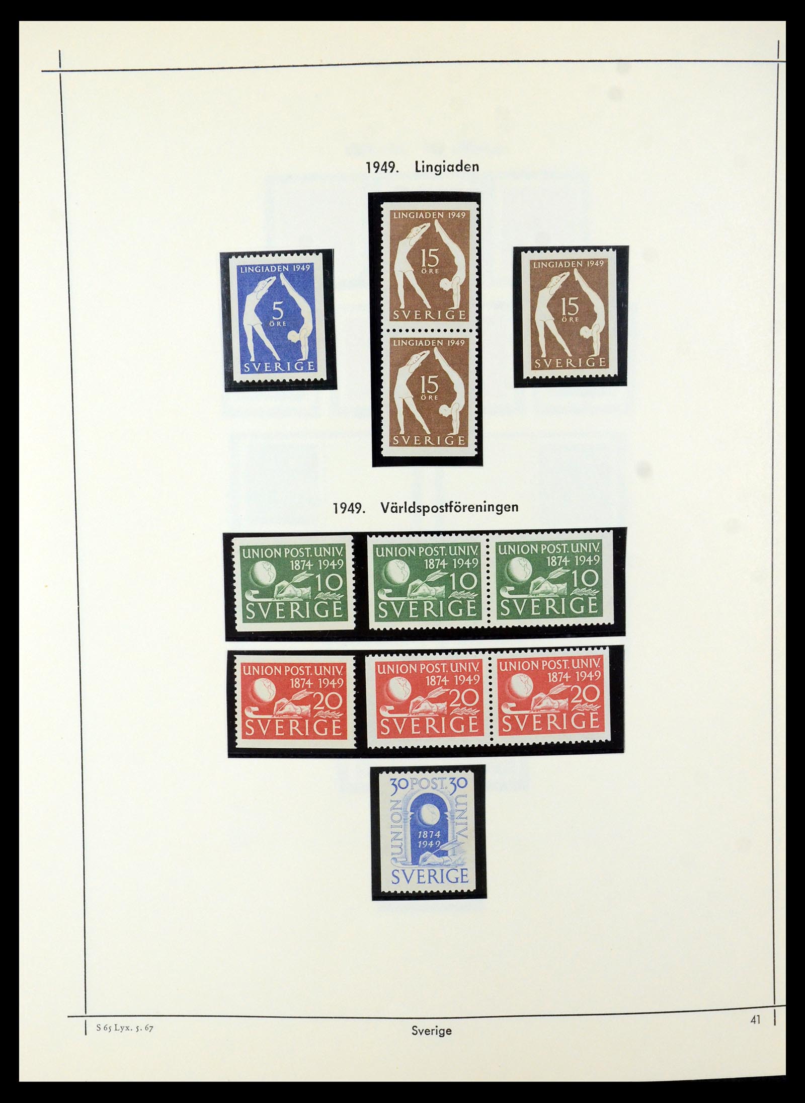 35564 035 - Postzegelverzameling 35564 Zweden 1855-2001.