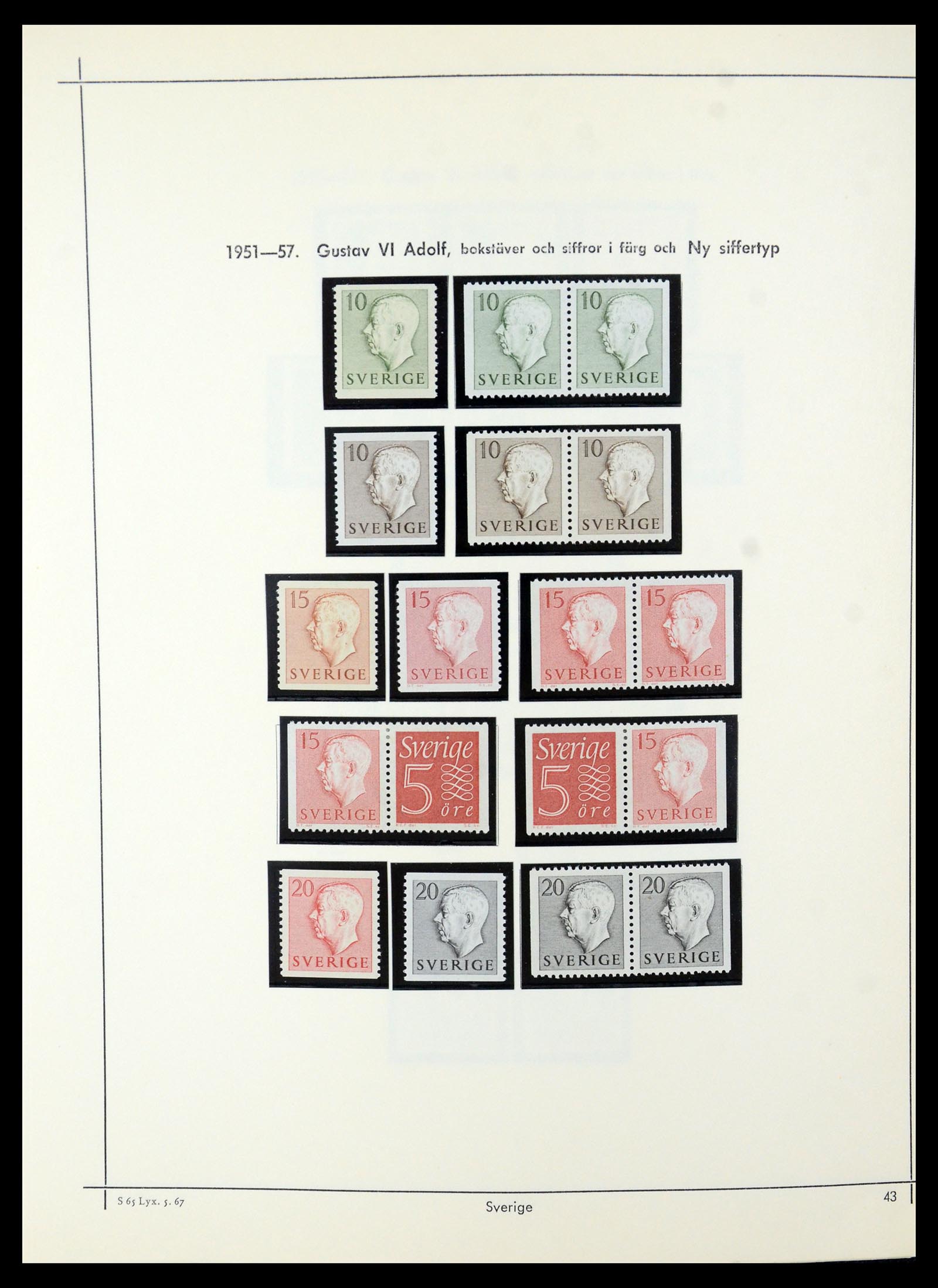 35564 037 - Postzegelverzameling 35564 Zweden 1855-2001.