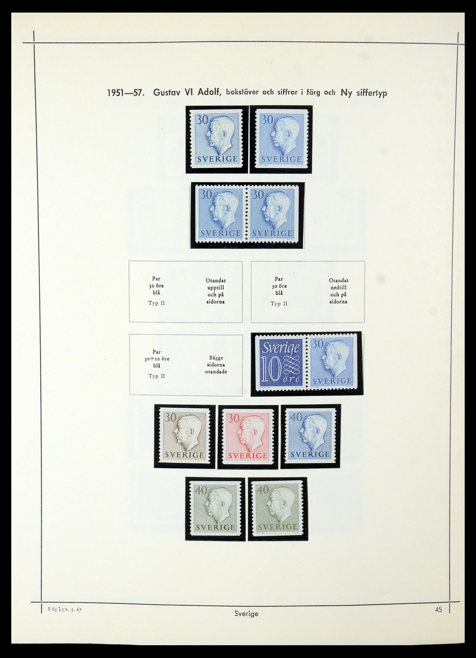 35564 039 - Postzegelverzameling 35564 Zweden 1855-2001.