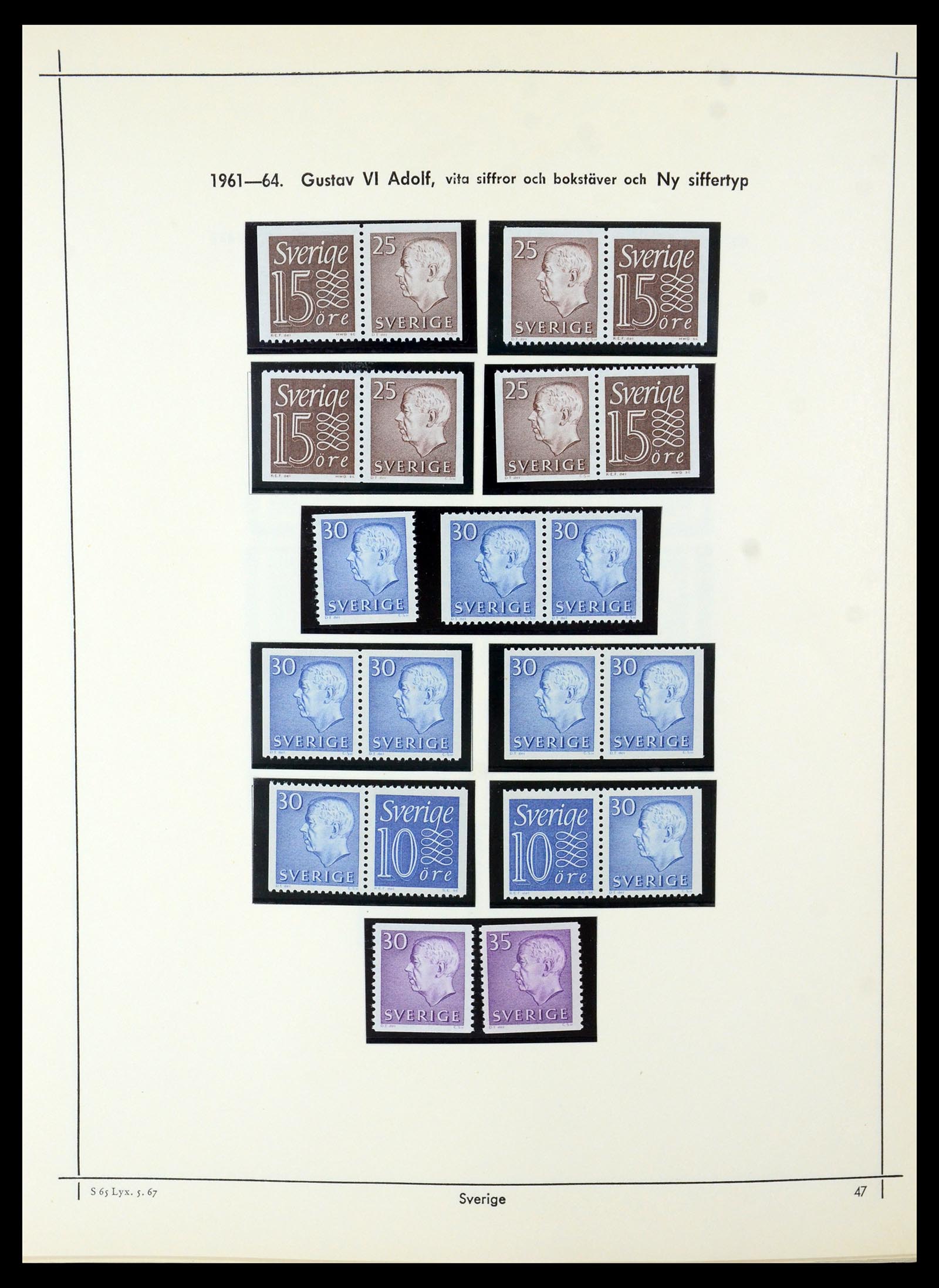 35564 041 - Postzegelverzameling 35564 Zweden 1855-2001.
