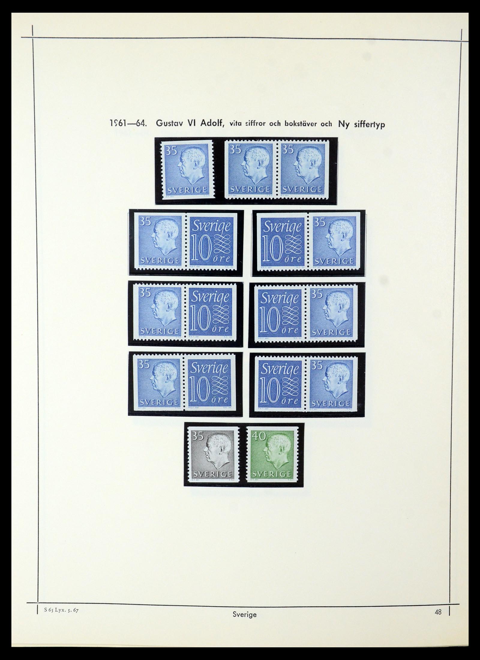 35564 042 - Postzegelverzameling 35564 Zweden 1855-2001.
