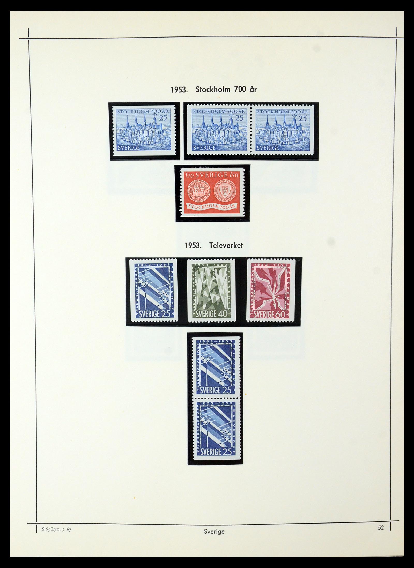 35564 046 - Postzegelverzameling 35564 Zweden 1855-2001.