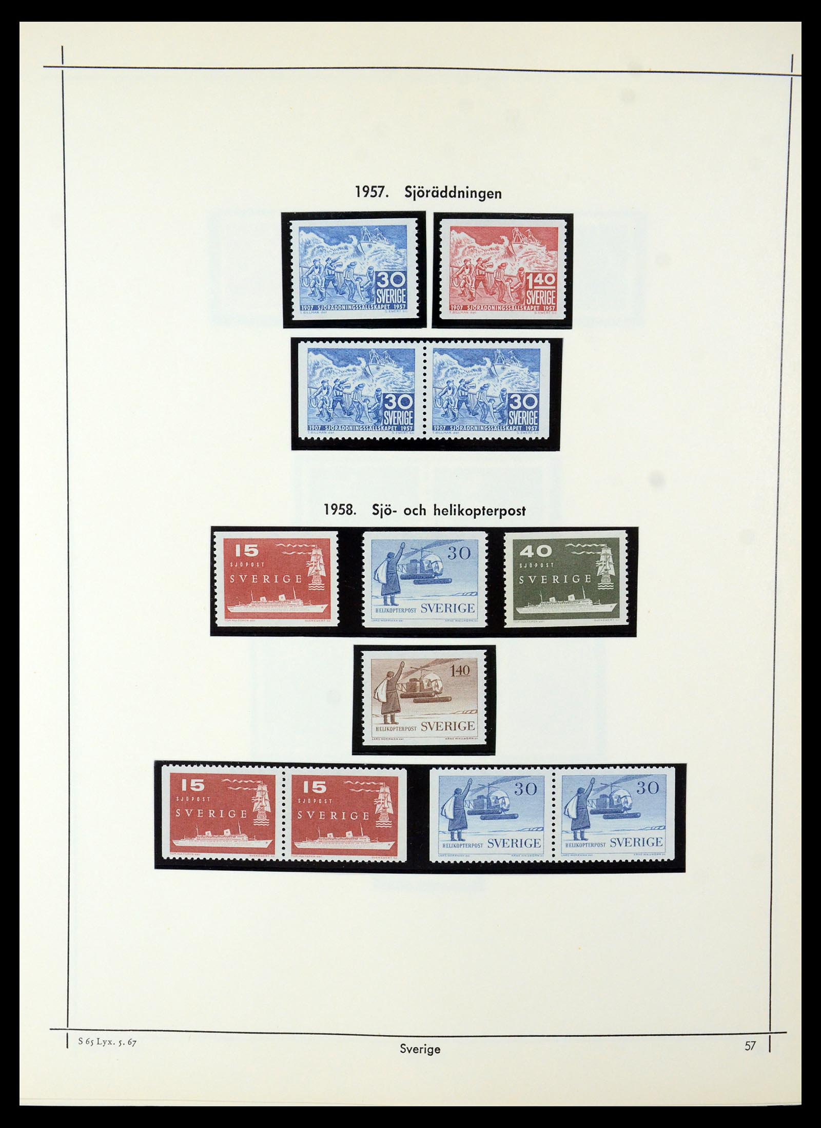 35564 051 - Postzegelverzameling 35564 Zweden 1855-2001.