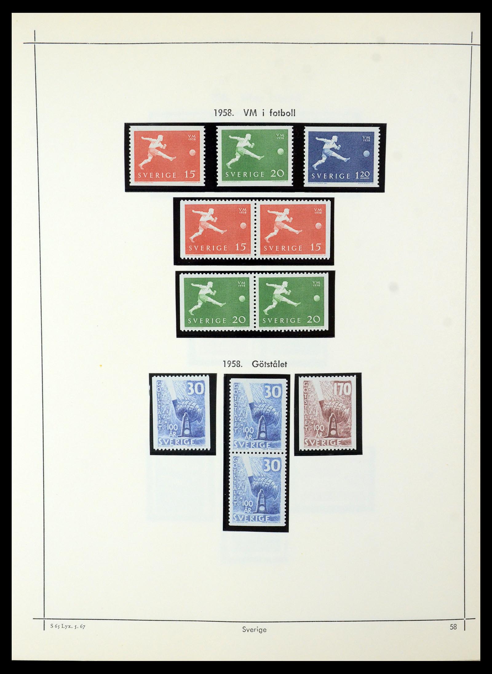 35564 052 - Postzegelverzameling 35564 Zweden 1855-2001.