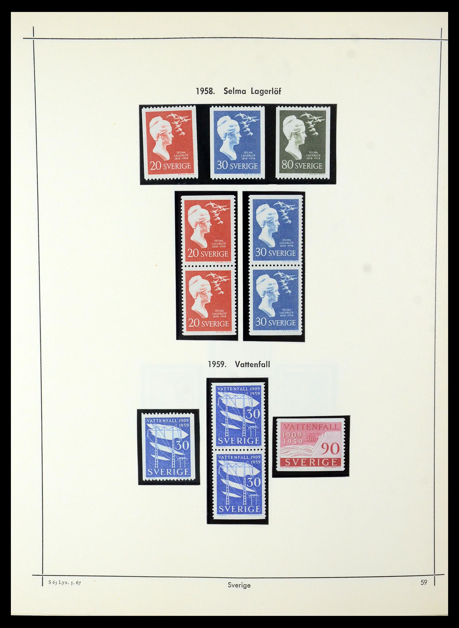 35564 053 - Postzegelverzameling 35564 Zweden 1855-2001.