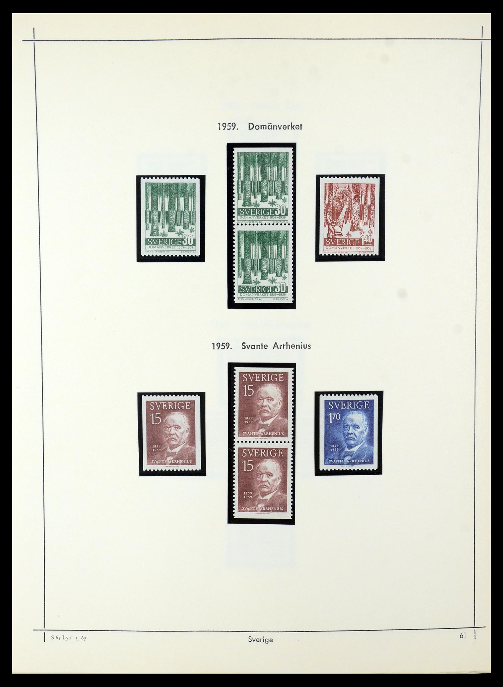 35564 055 - Postzegelverzameling 35564 Zweden 1855-2001.