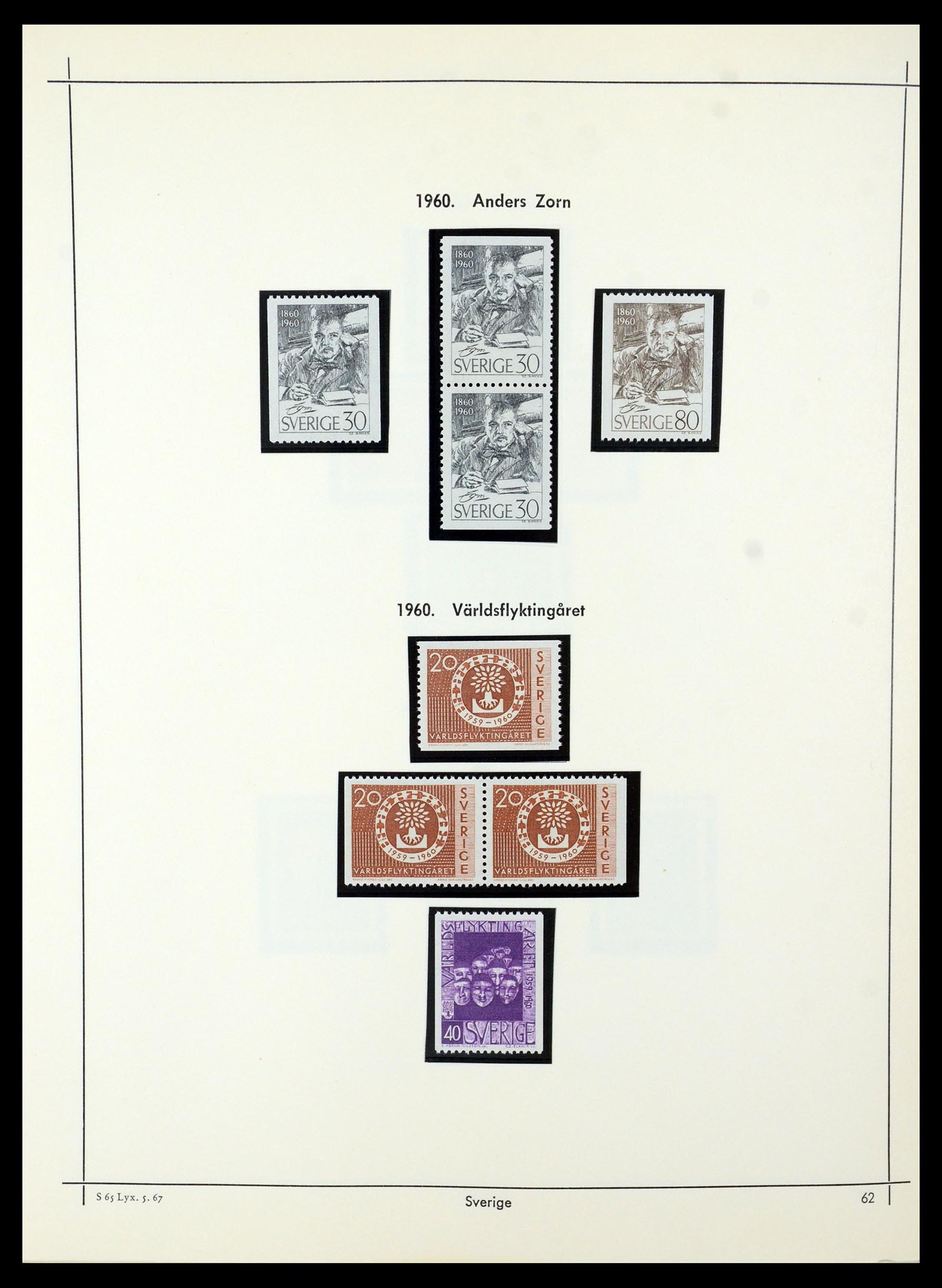 35564 056 - Postzegelverzameling 35564 Zweden 1855-2001.