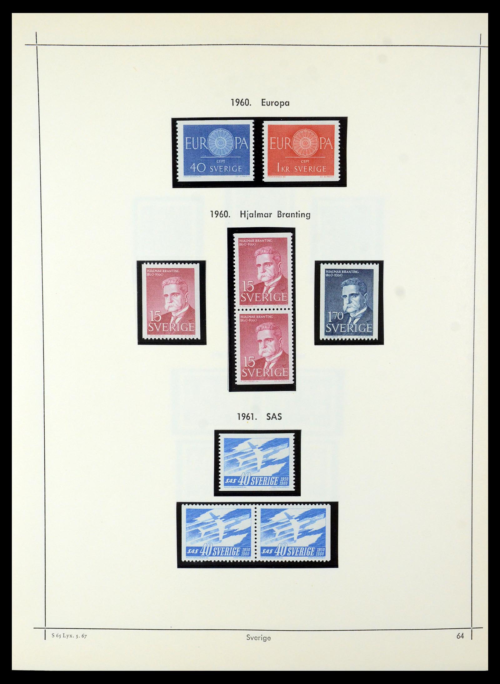 35564 058 - Postzegelverzameling 35564 Zweden 1855-2001.