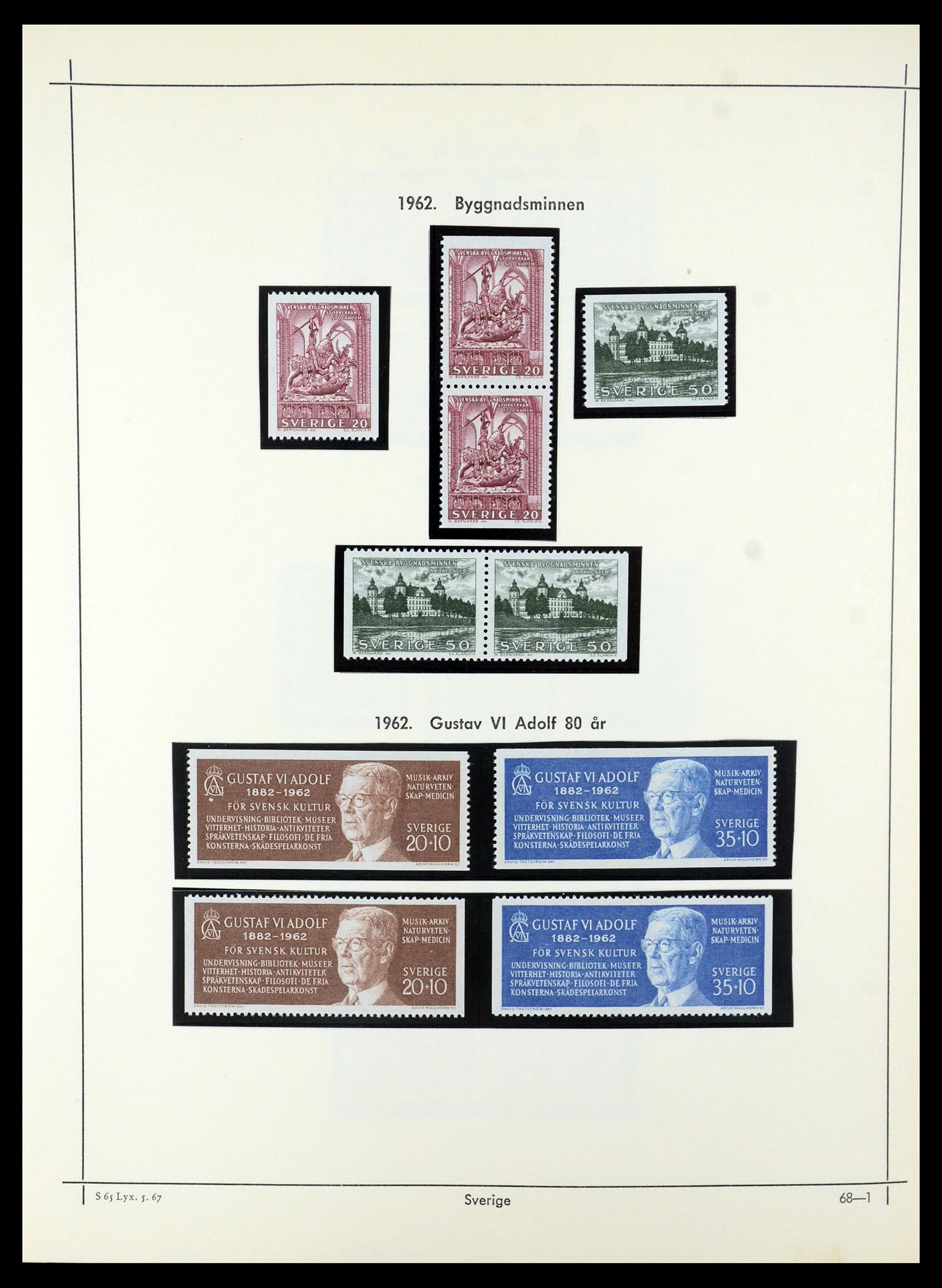 35564 062 - Postzegelverzameling 35564 Zweden 1855-2001.