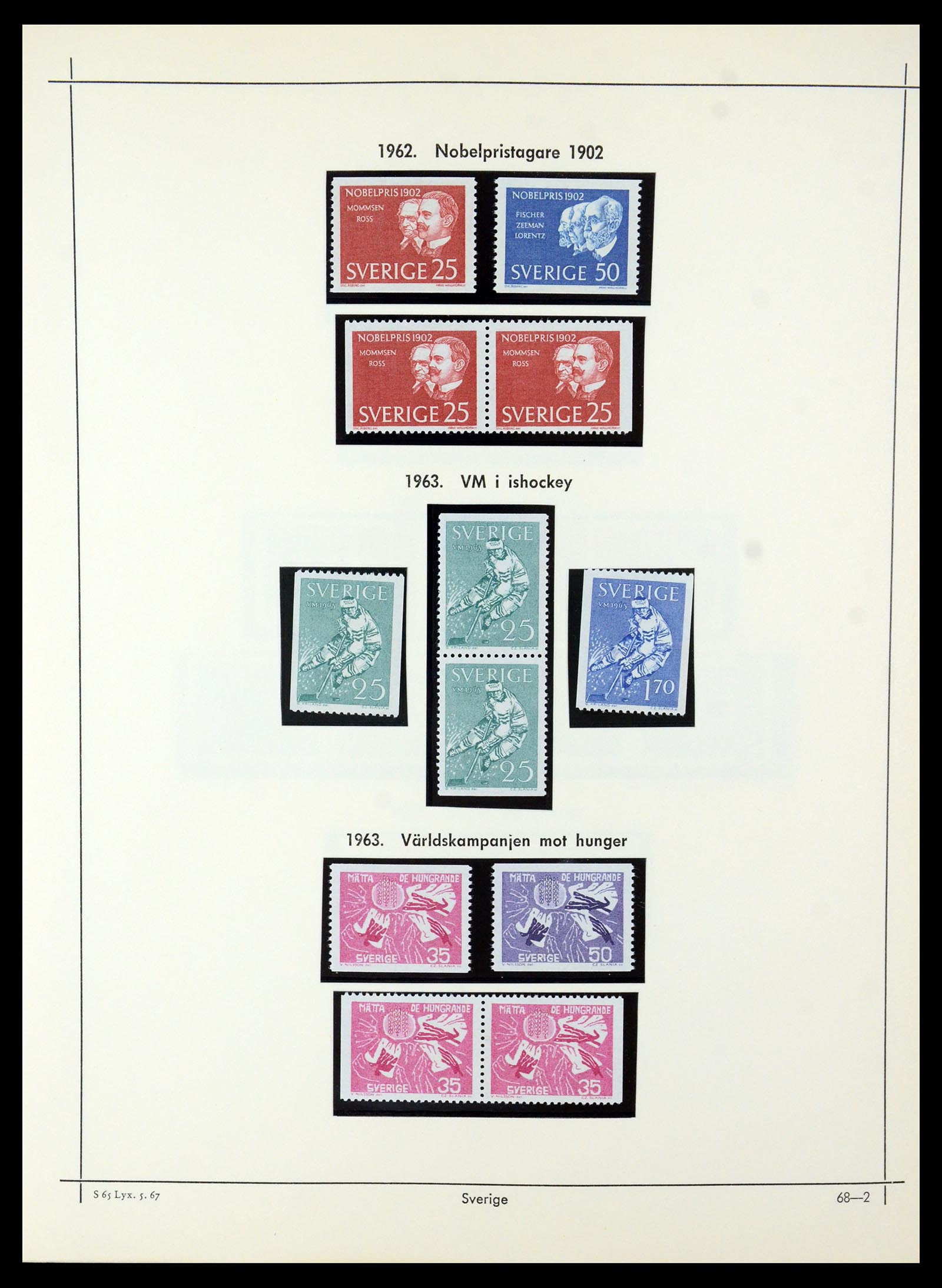 35564 063 - Postzegelverzameling 35564 Zweden 1855-2001.
