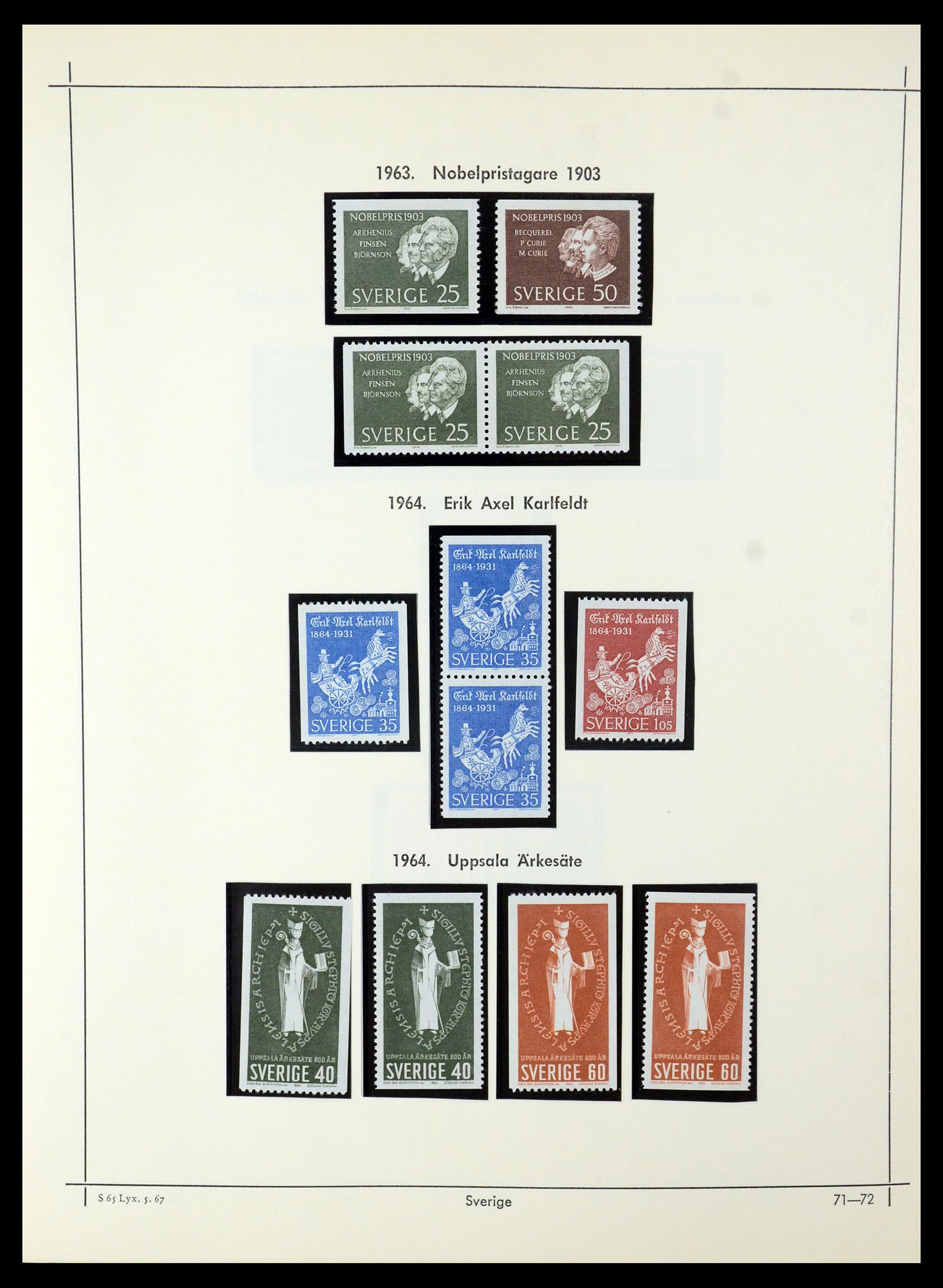 35564 065 - Postzegelverzameling 35564 Zweden 1855-2001.