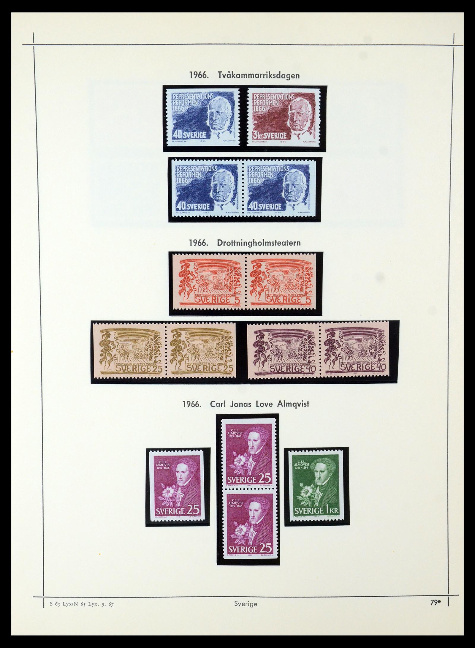 35564 072 - Postzegelverzameling 35564 Zweden 1855-2001.