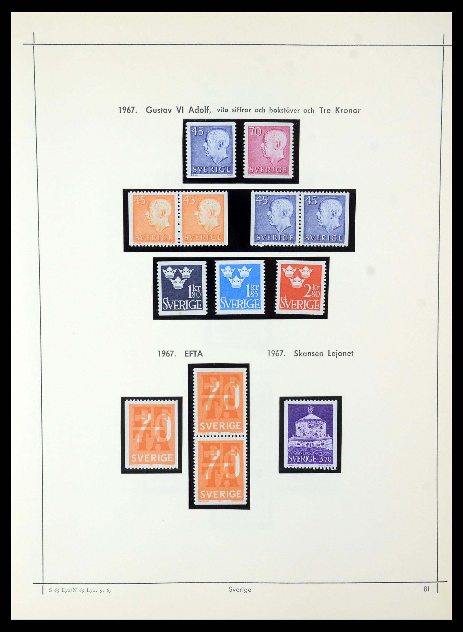 35564 074 - Postzegelverzameling 35564 Zweden 1855-2001.
