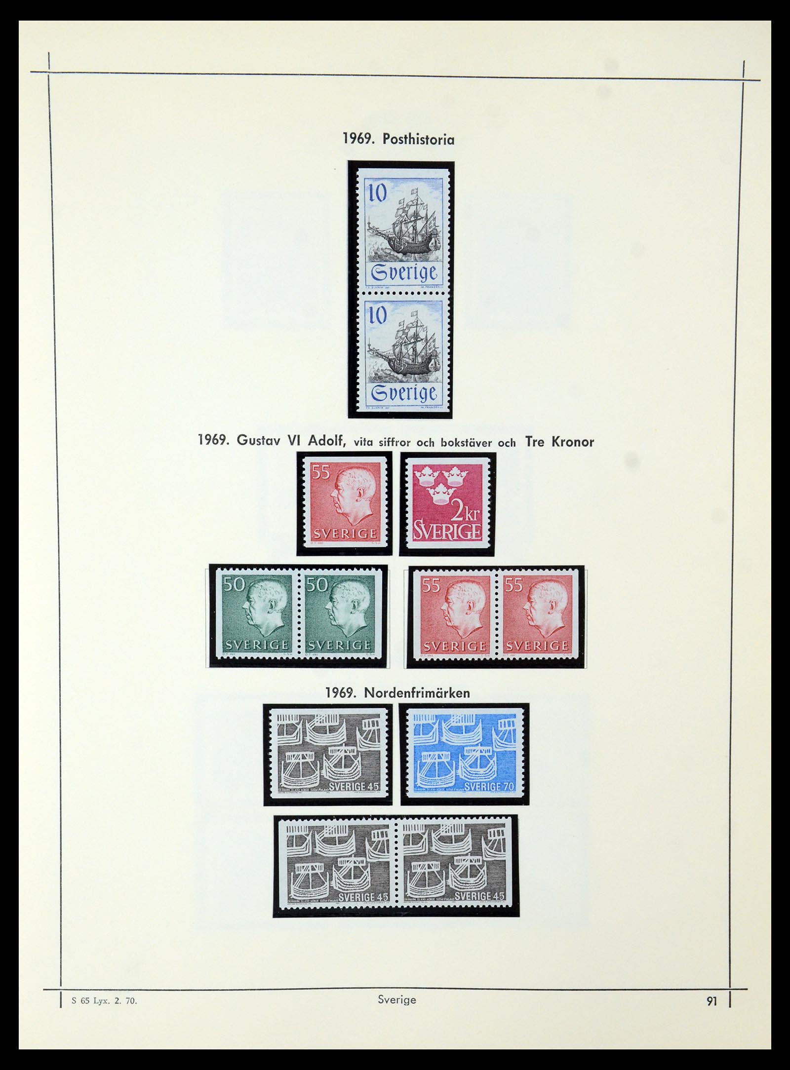 35564 084 - Postzegelverzameling 35564 Zweden 1855-2001.