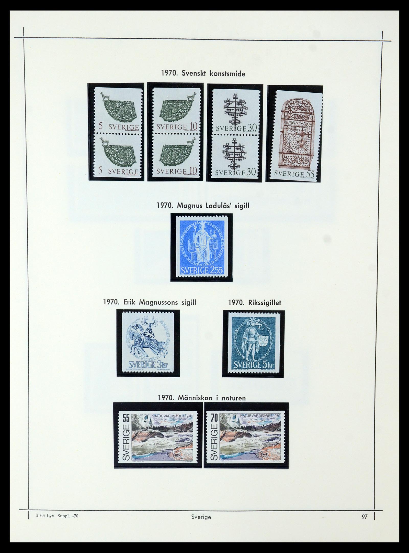 35564 092 - Postzegelverzameling 35564 Zweden 1855-2001.
