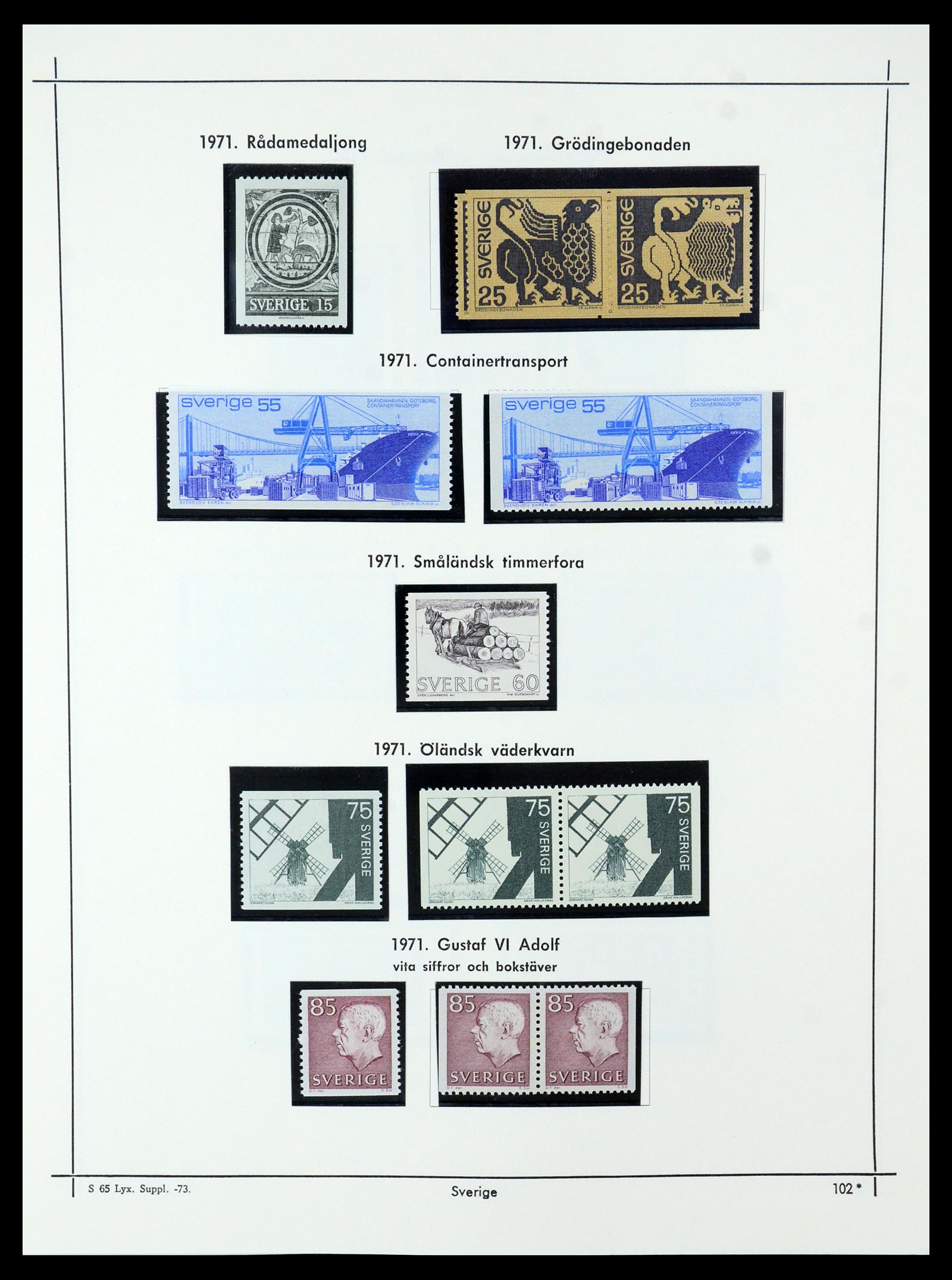 35564 097 - Postzegelverzameling 35564 Zweden 1855-2001.