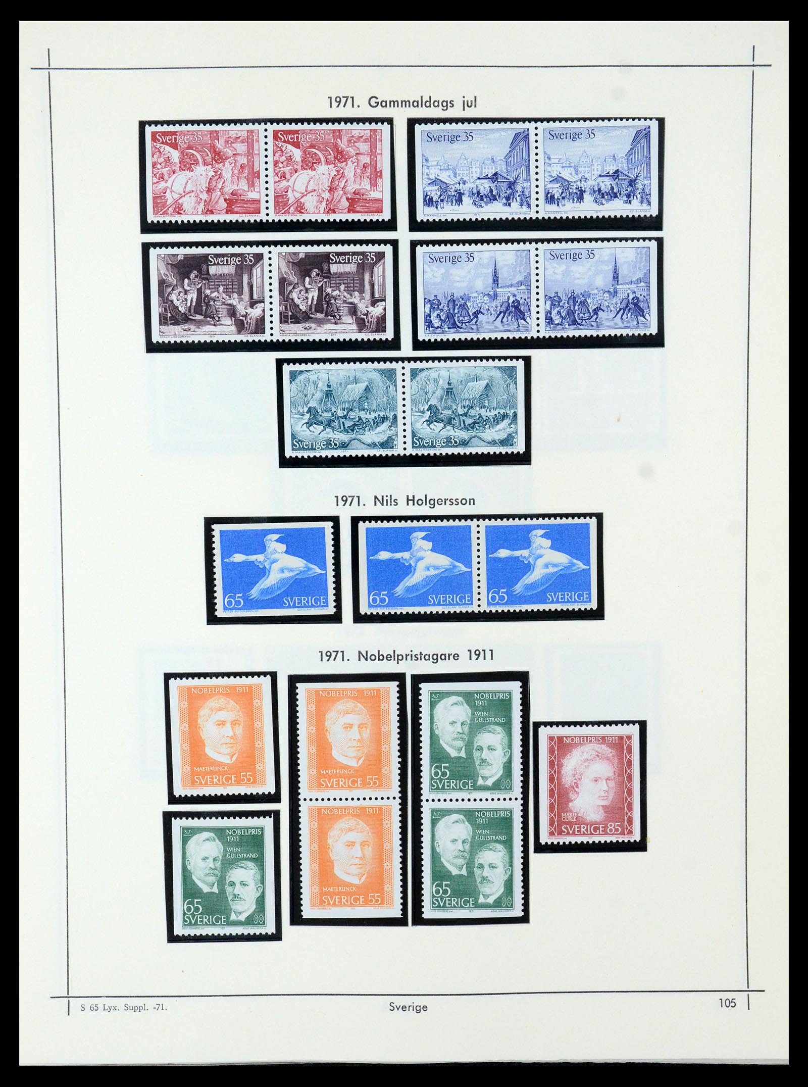 35564 100 - Postzegelverzameling 35564 Zweden 1855-2001.