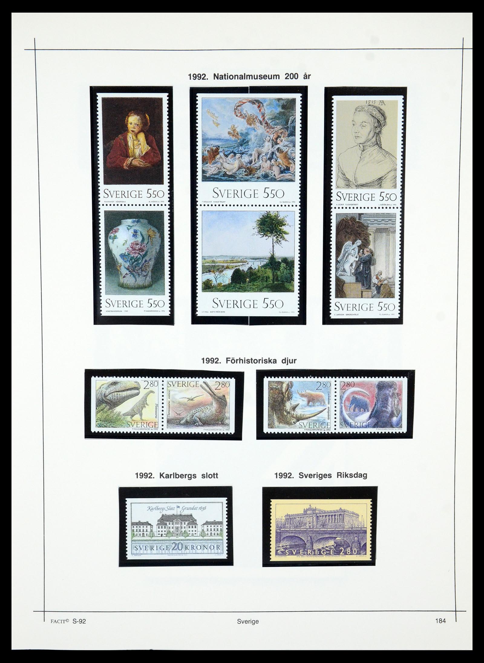 35564 208 - Postzegelverzameling 35564 Zweden 1855-2001.