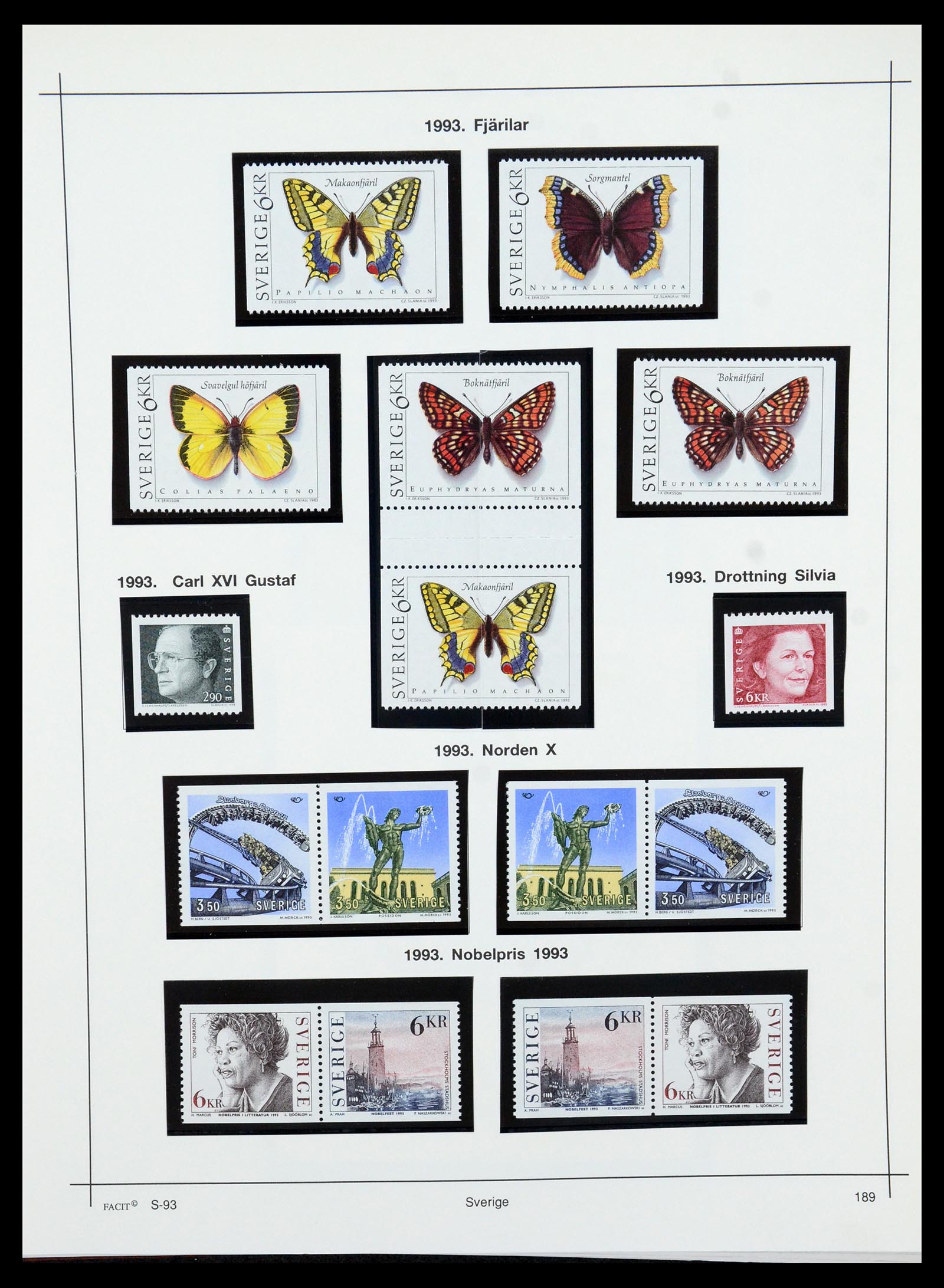 35564 213 - Postzegelverzameling 35564 Zweden 1855-2001.