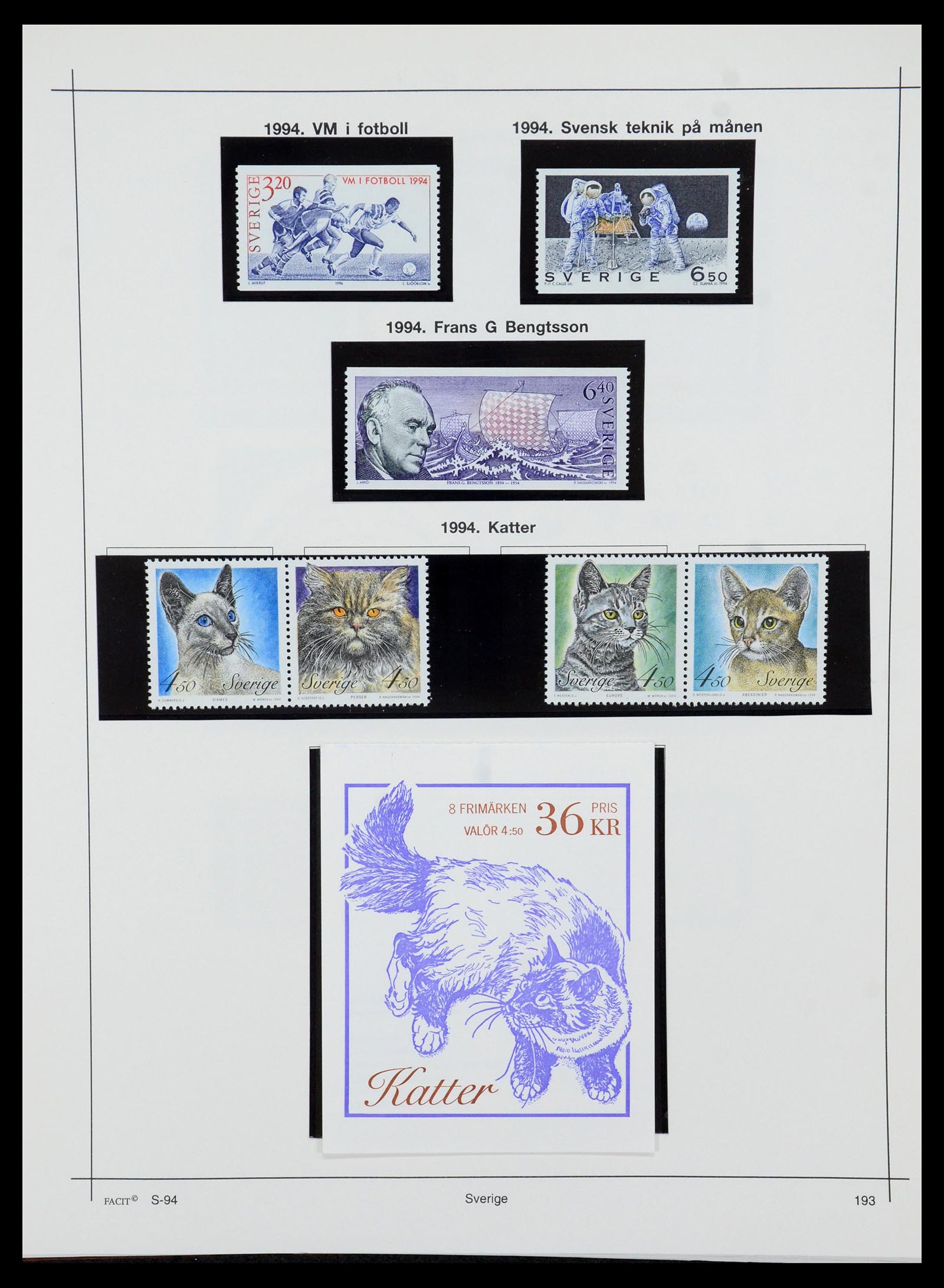 35564 217 - Postzegelverzameling 35564 Zweden 1855-2001.