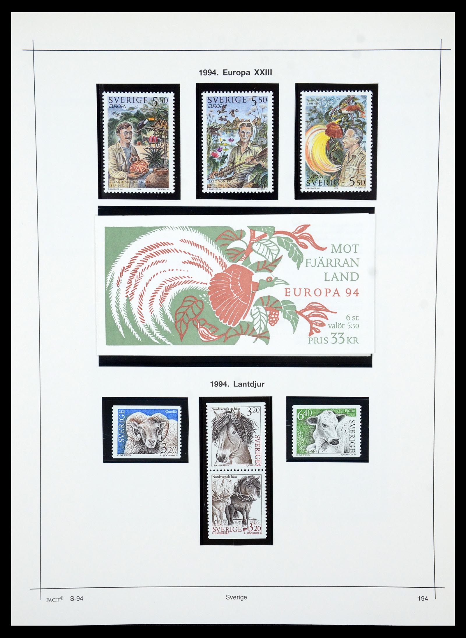 35564 218 - Postzegelverzameling 35564 Zweden 1855-2001.