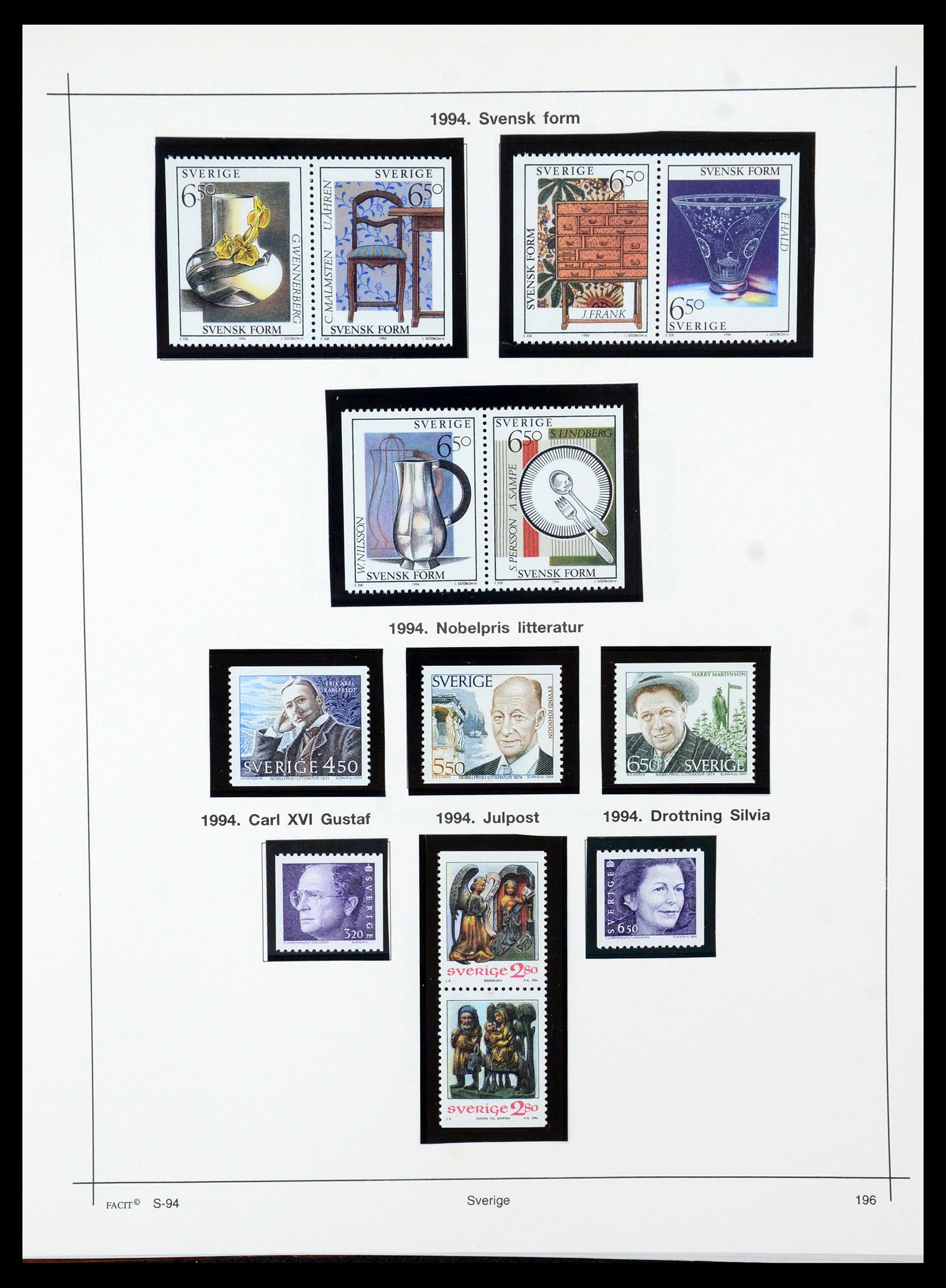 35564 220 - Postzegelverzameling 35564 Zweden 1855-2001.