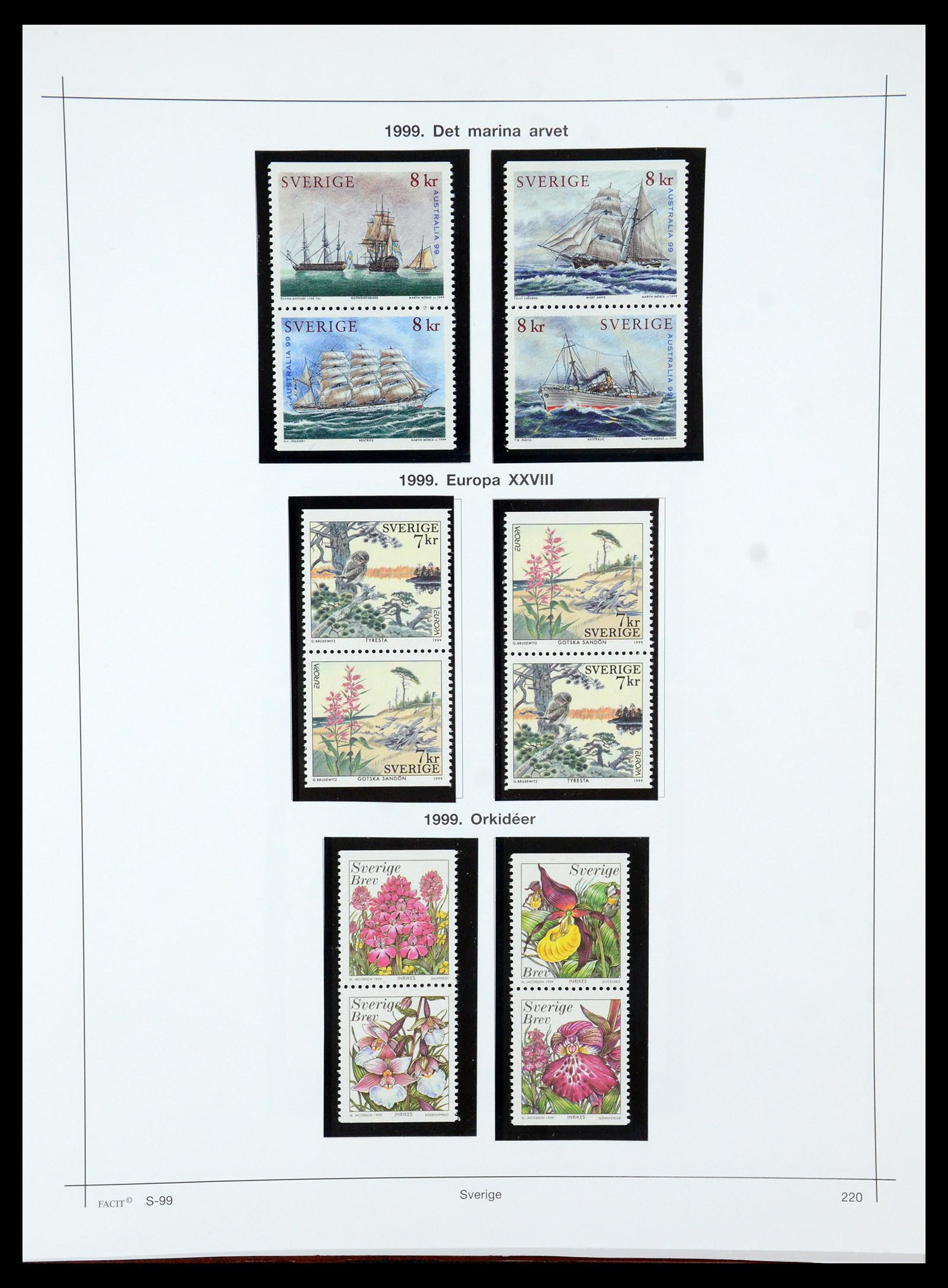 35564 244 - Stamp Collection 35564 Sweden 1855-2001.