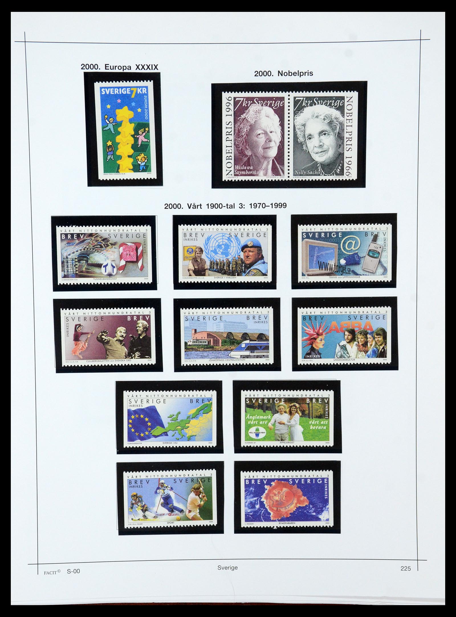 35564 249 - Postzegelverzameling 35564 Zweden 1855-2001.
