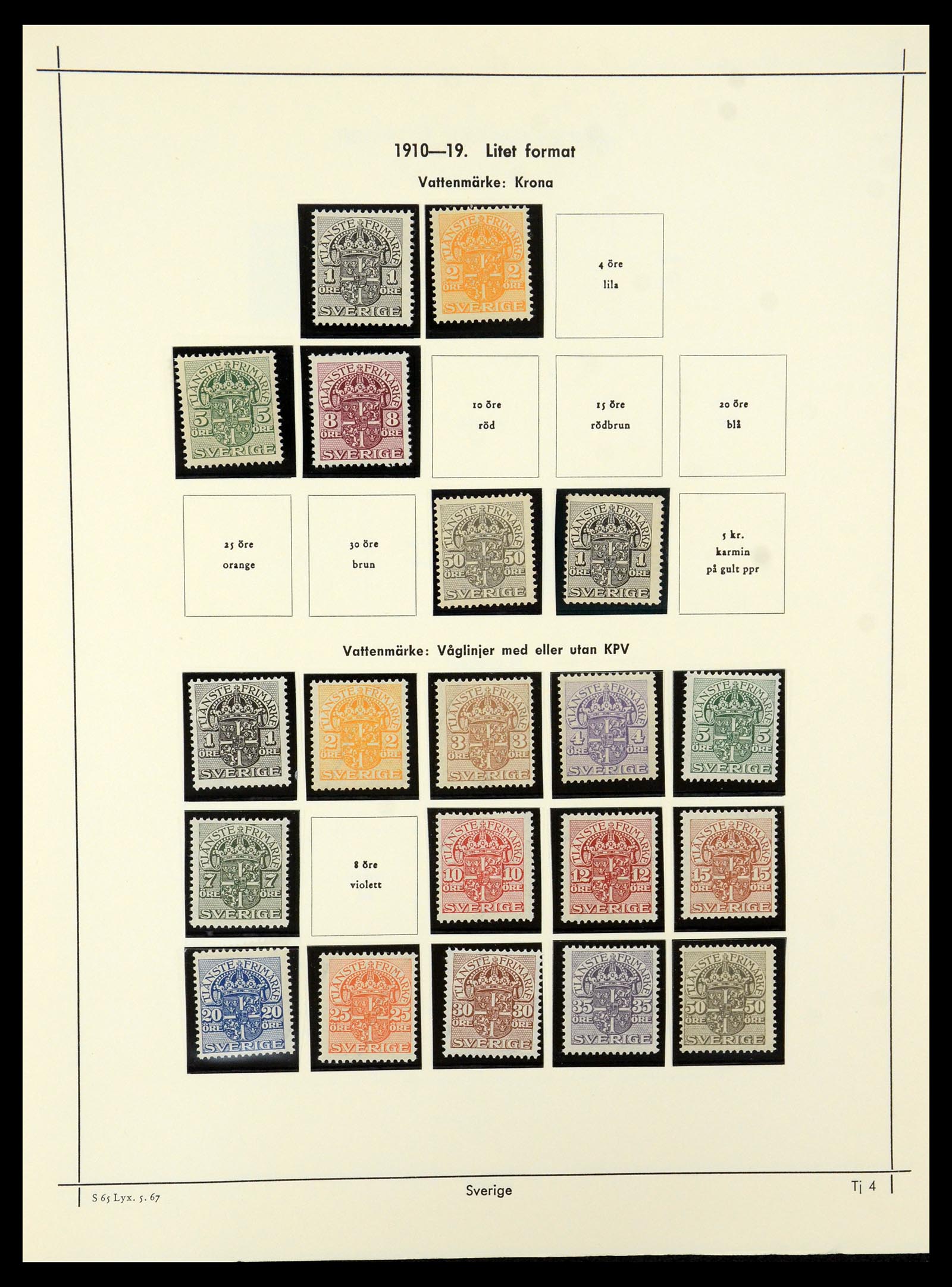 35564 259 - Postzegelverzameling 35564 Zweden 1855-2001.