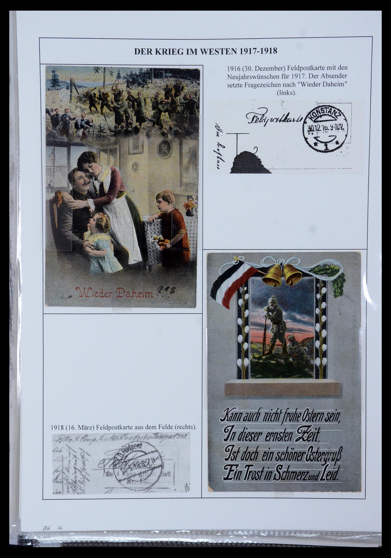 35566 001 - Postzegelverzameling 35566 Duitsland WO I veldpost 1914-1918.