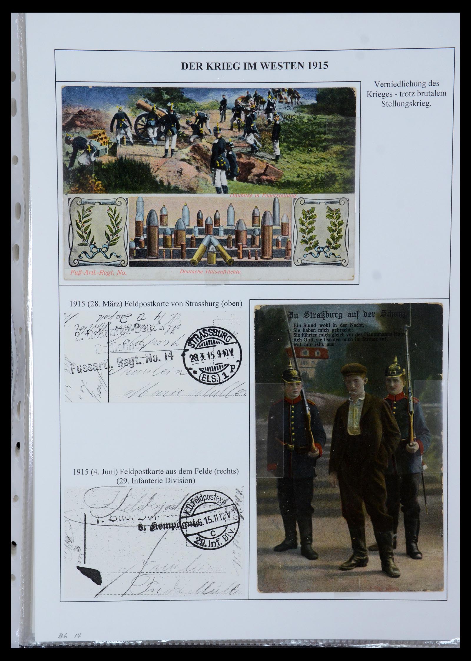 35566 004 - Postzegelverzameling 35566 Duitsland WO I veldpost 1914-1918.
