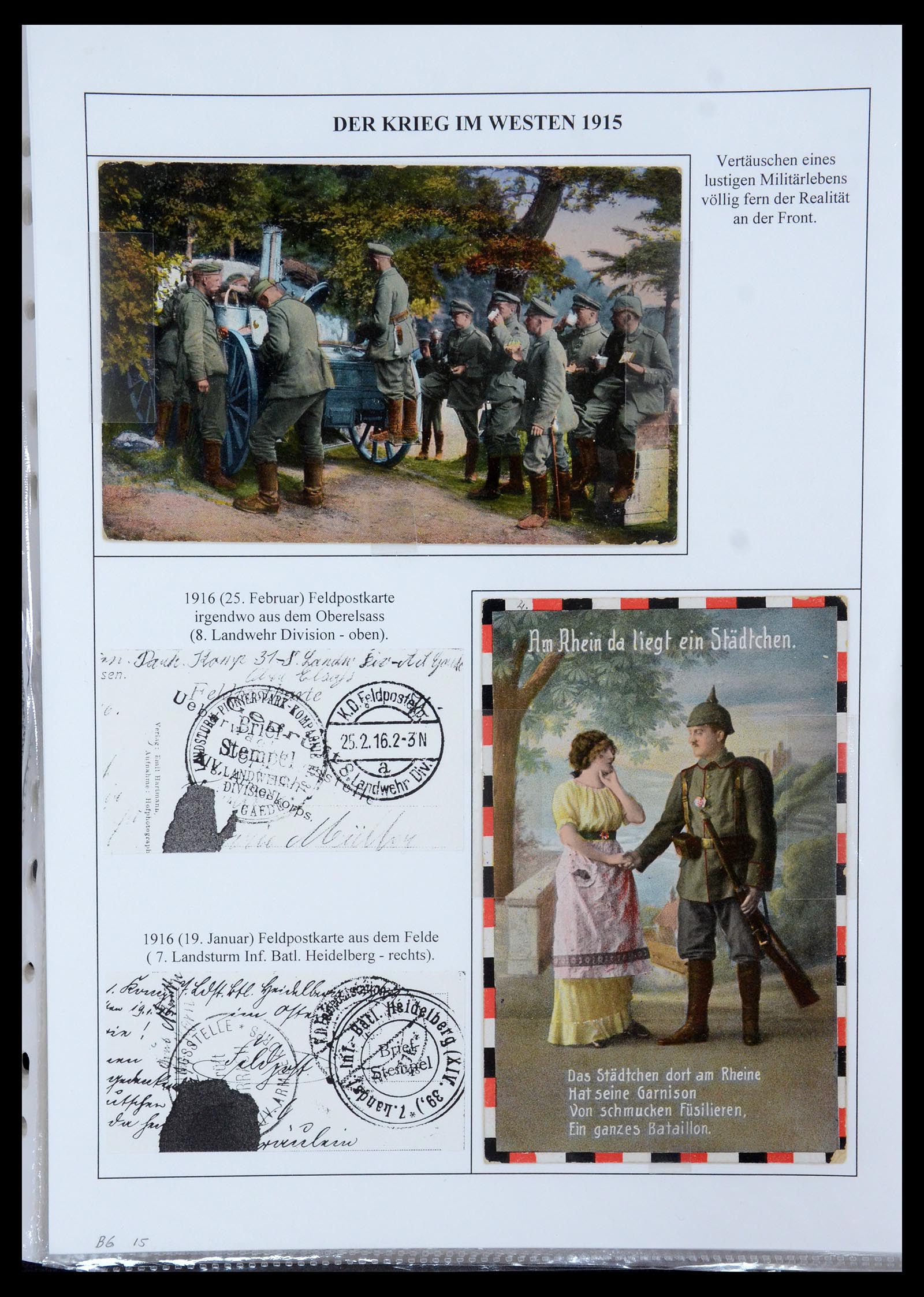 35566 005 - Postzegelverzameling 35566 Duitsland WO I veldpost 1914-1918.