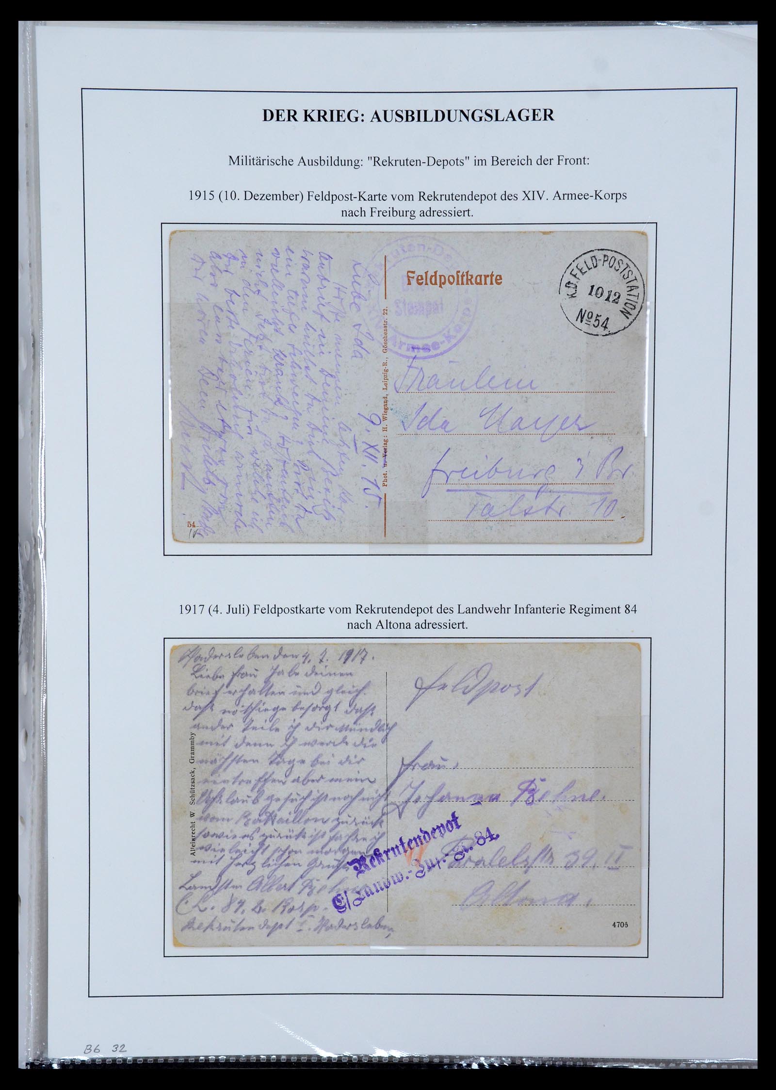 35566 008 - Postzegelverzameling 35566 Duitsland WO I veldpost 1914-1918.