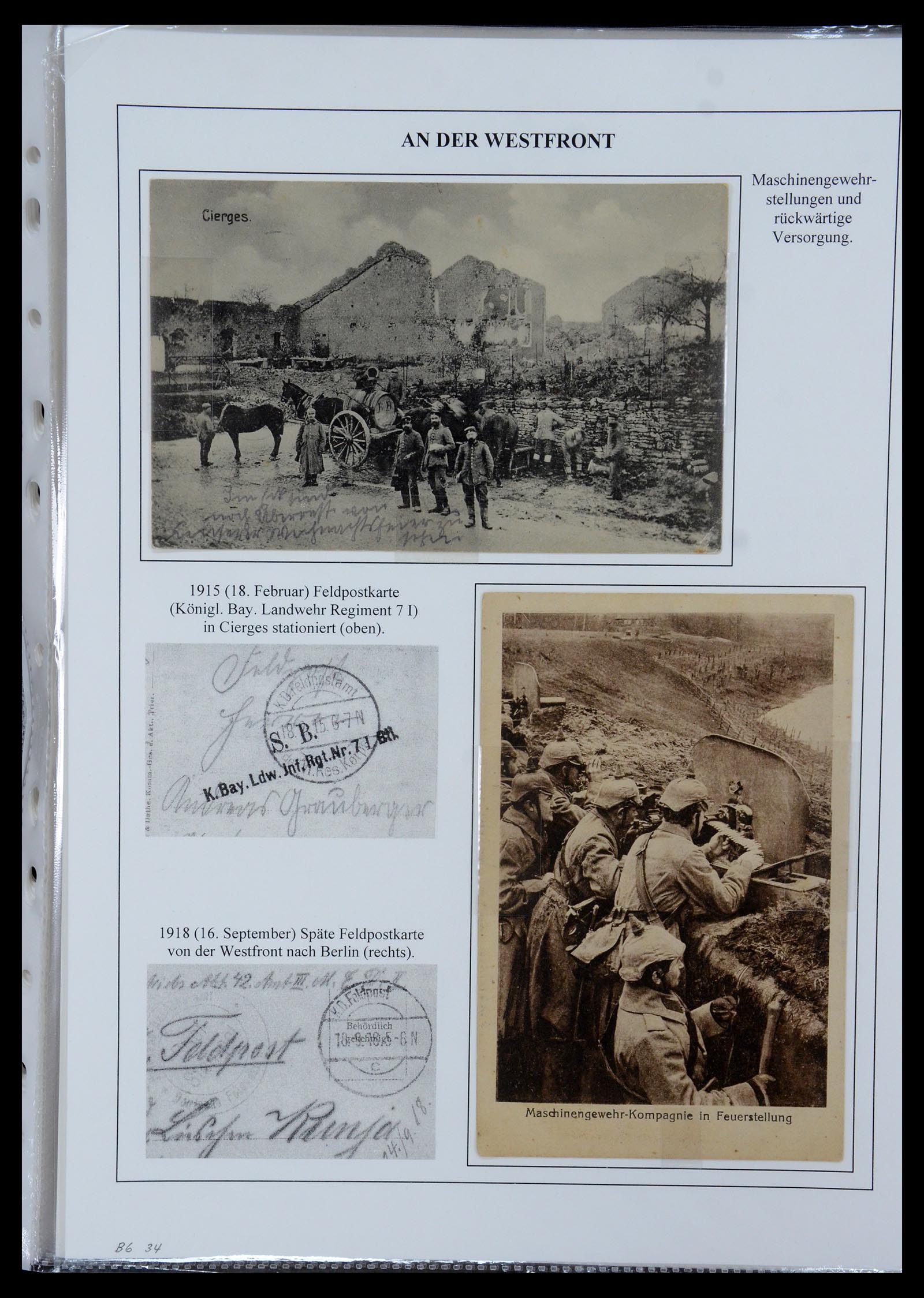 35566 009 - Postzegelverzameling 35566 Duitsland WO I veldpost 1914-1918.