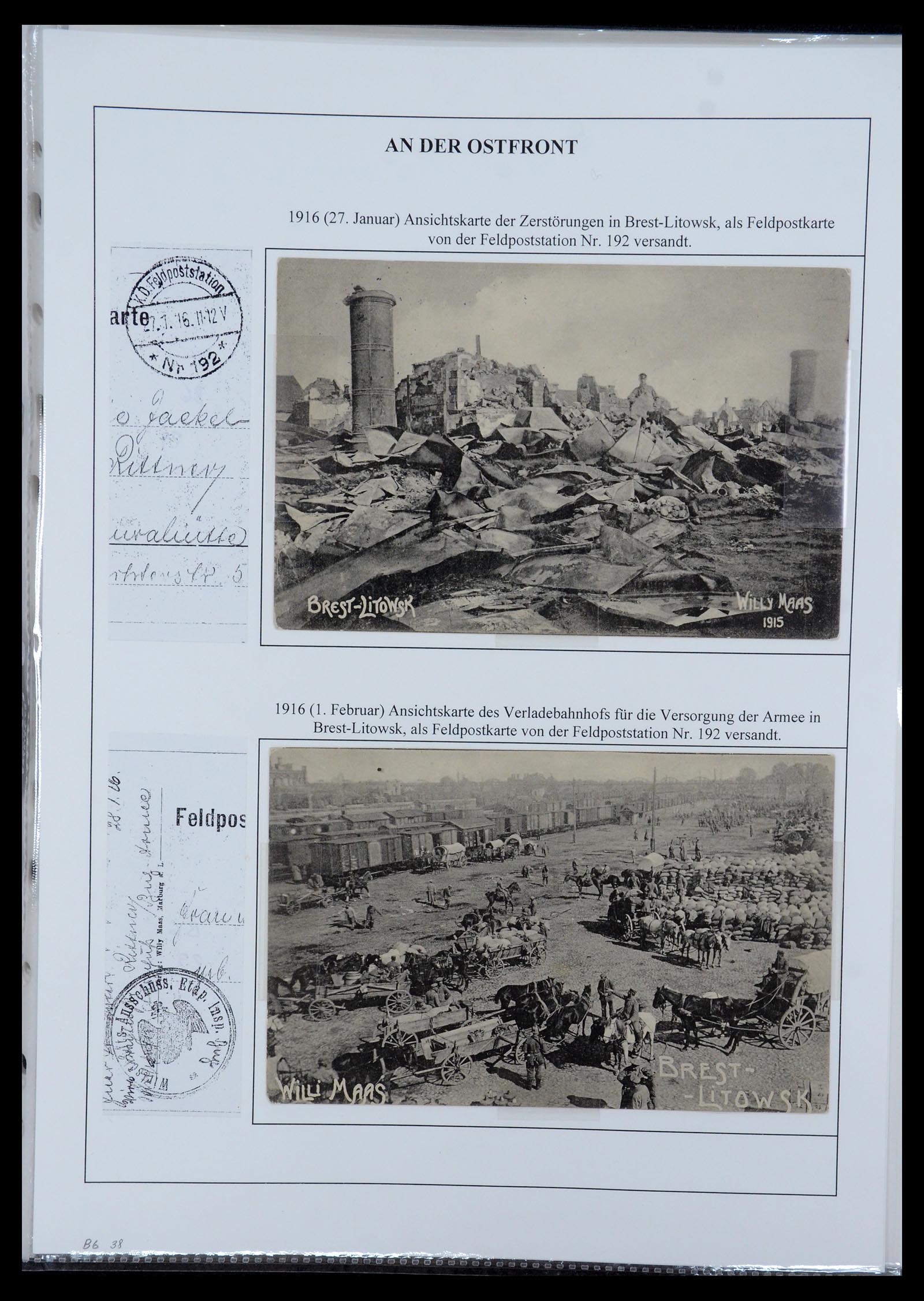 35566 012 - Postzegelverzameling 35566 Duitsland WO I veldpost 1914-1918.